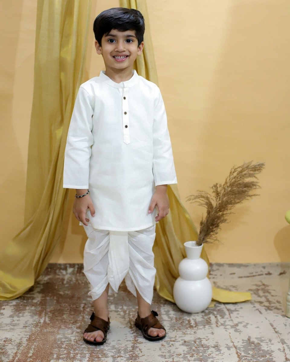 Ivory Elegance Dhoti Kurta Boys Set