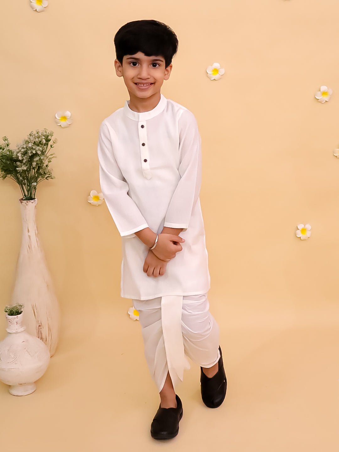 Ivory Elegance Dhoti Kurta Boys Set