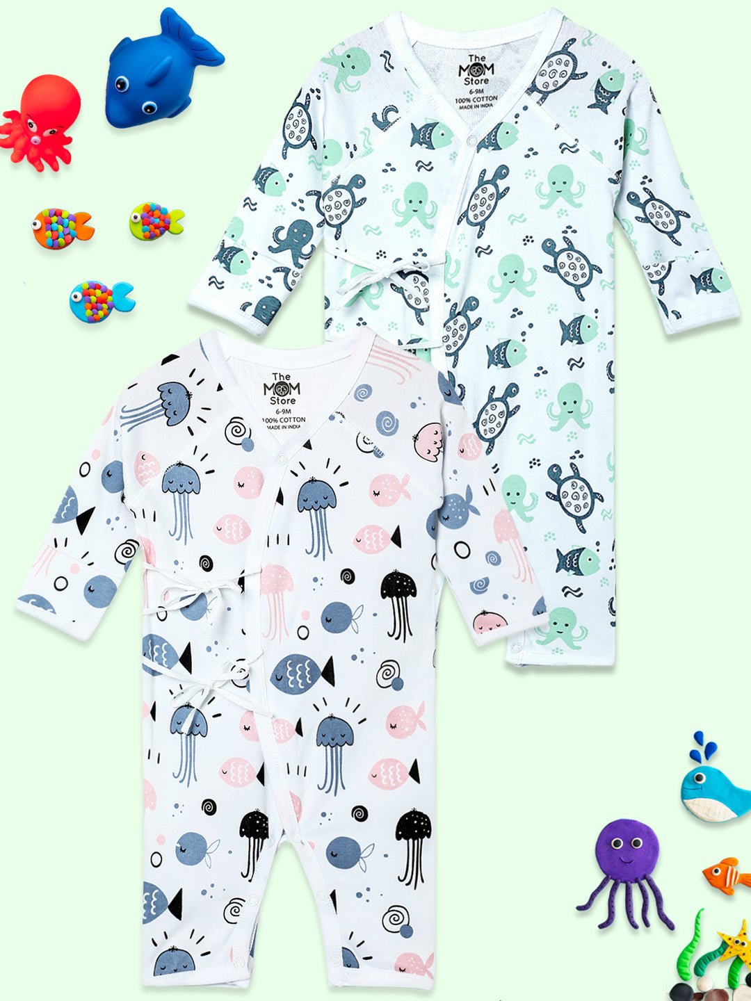  Wild Wonders Infant Jabla Style Romper Combo 2-Pack