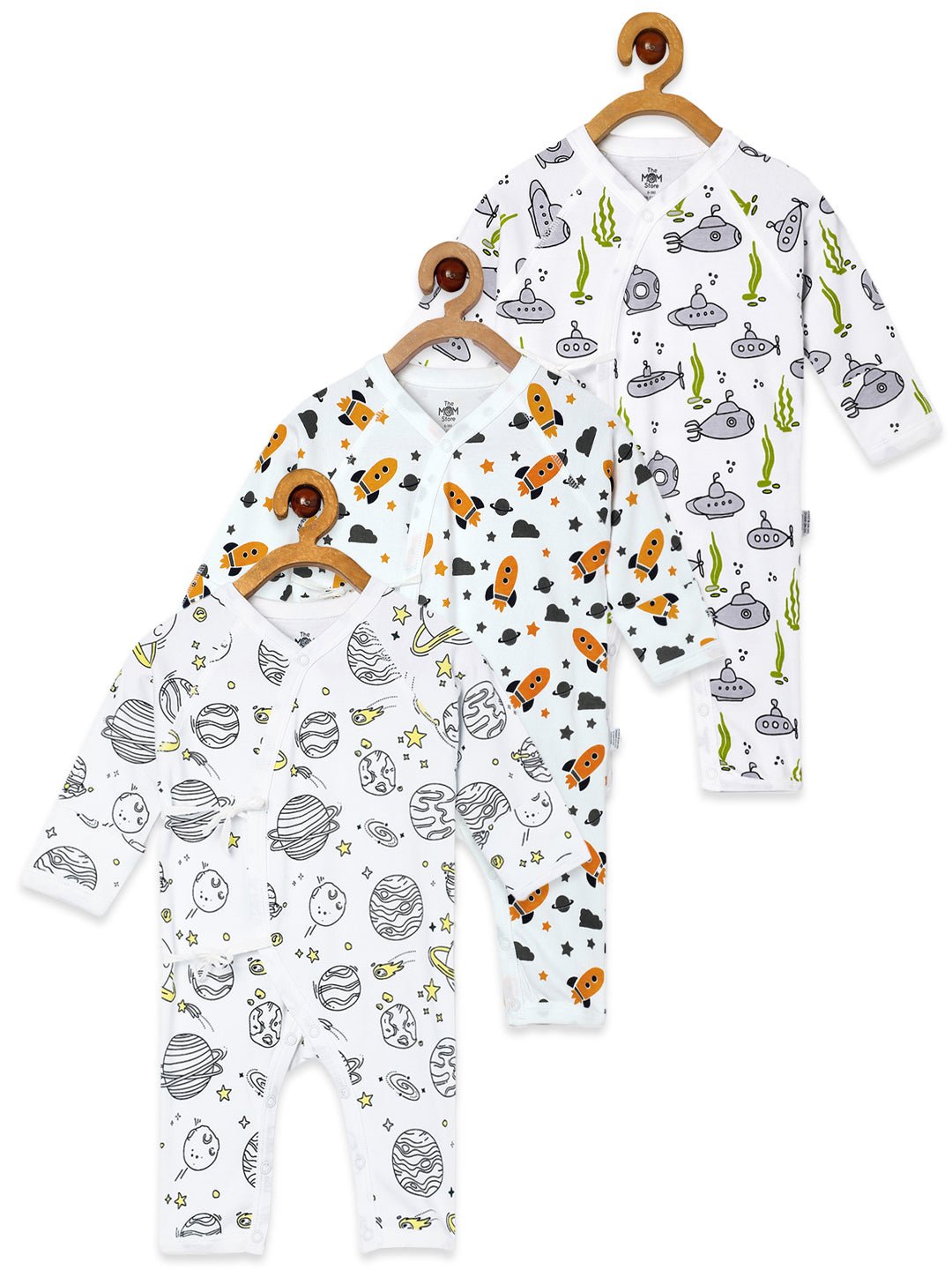  Print Party Infant Jabla Style Romper Combo 3-Pack