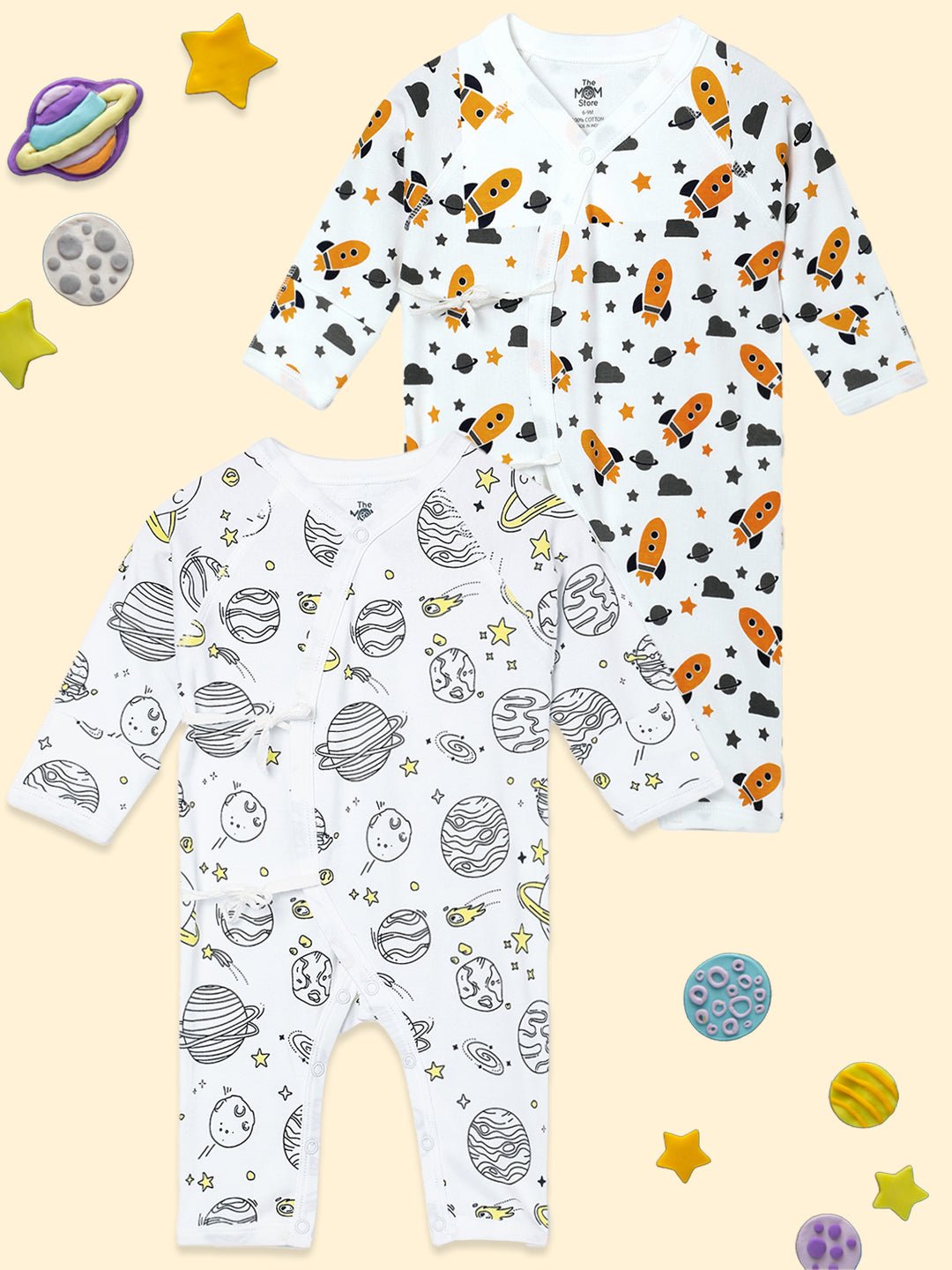  Print Party Infant Jabla Style Romper Combo 2-Pack