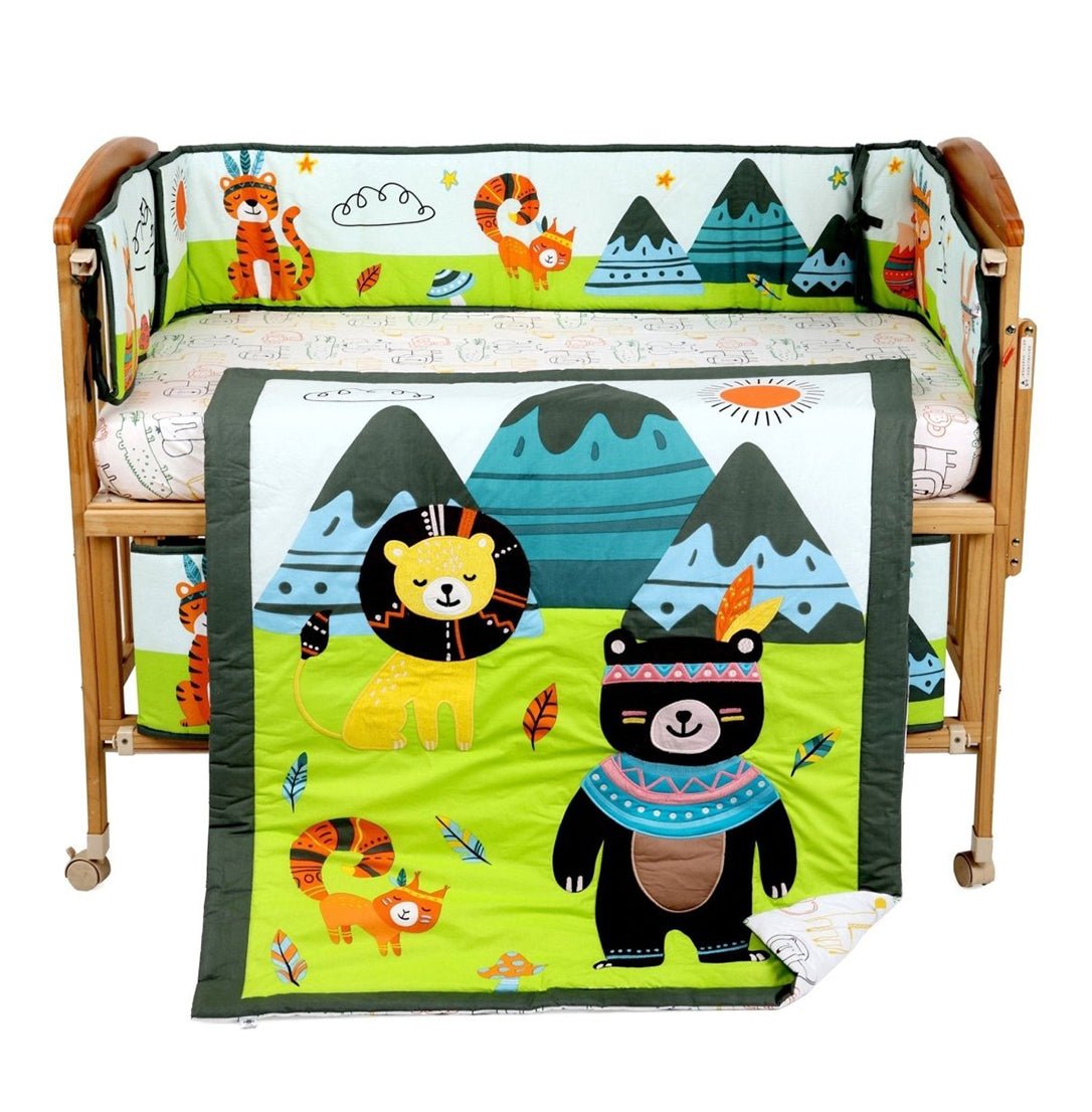 Jungle Tribe Cotton Applique Baby Comforter For Kids
