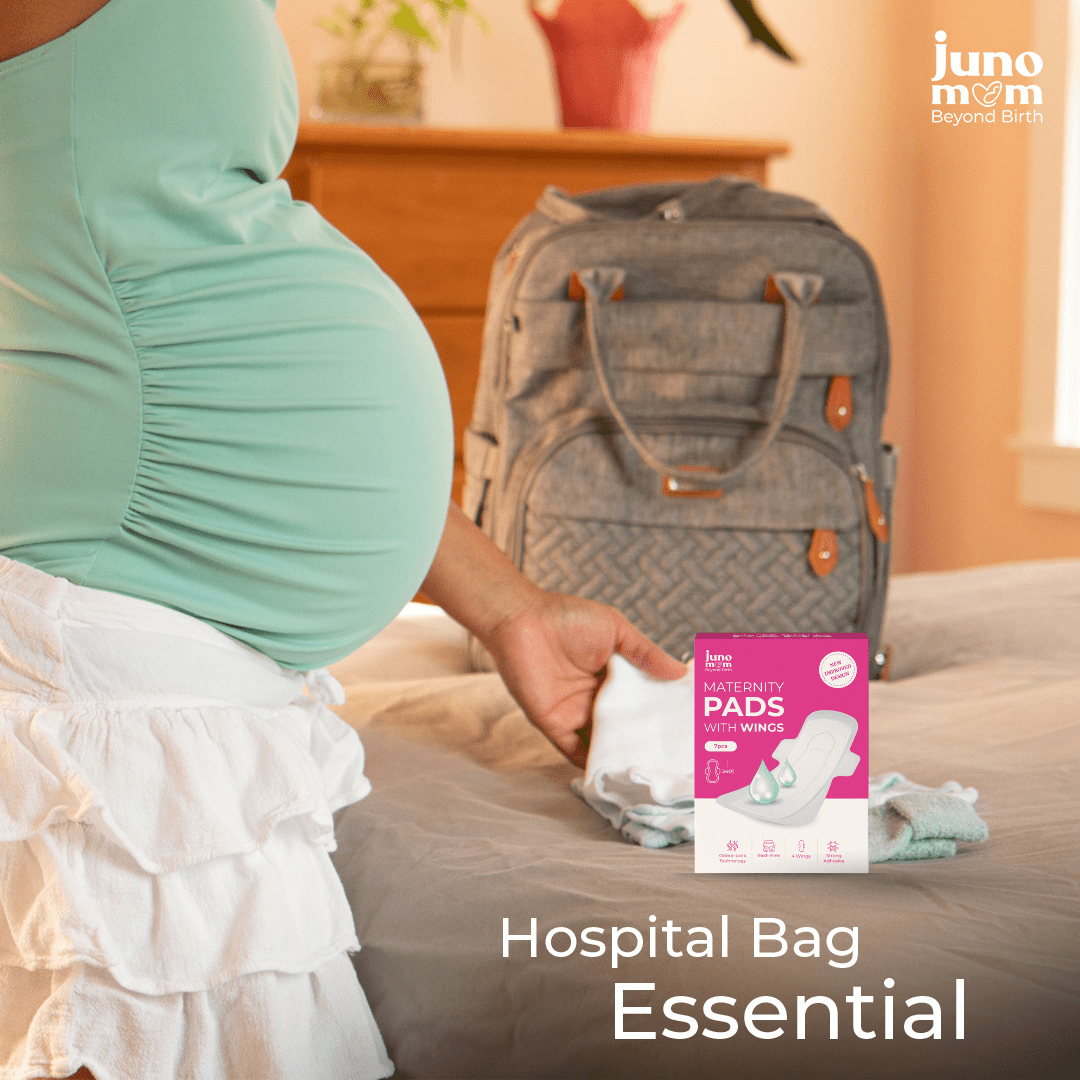 Juno Mom Extra Care Essentials Ultra Absorbent Maternity Pads Grip Socks