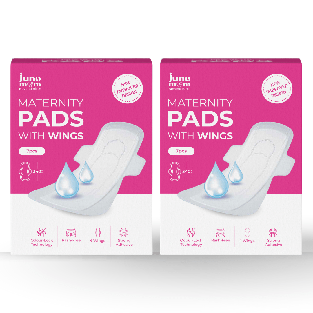 Juno Mom Maternity Pad Combo Set 2 Extra Large Postpartum Pads White
