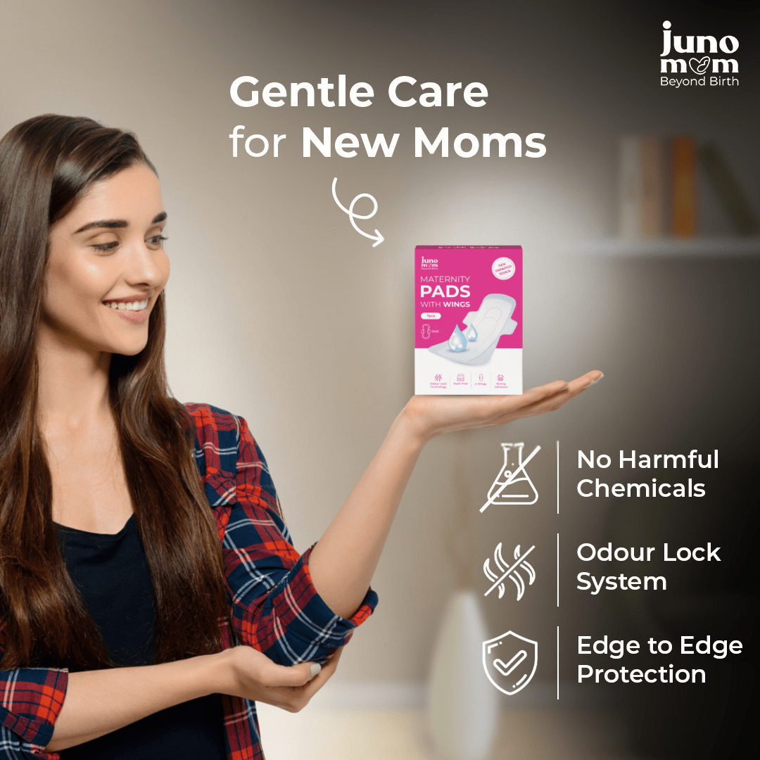 Juno Mom Extra Wide and Long Postpartum Maternity Pads
