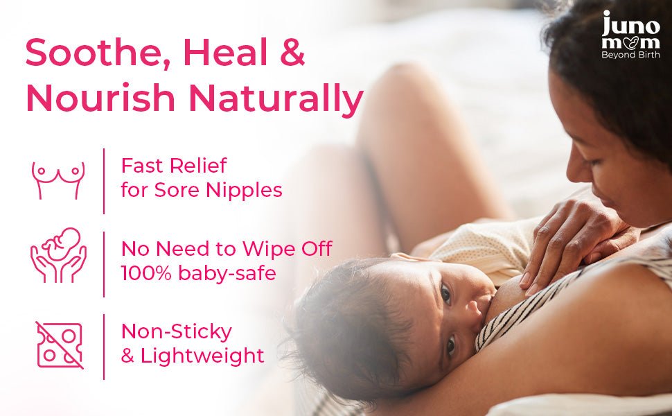 Juno Mom Natural Nipple Butter Fast-Absorbing Moisturizer 7 Natural Oils 2.65lb