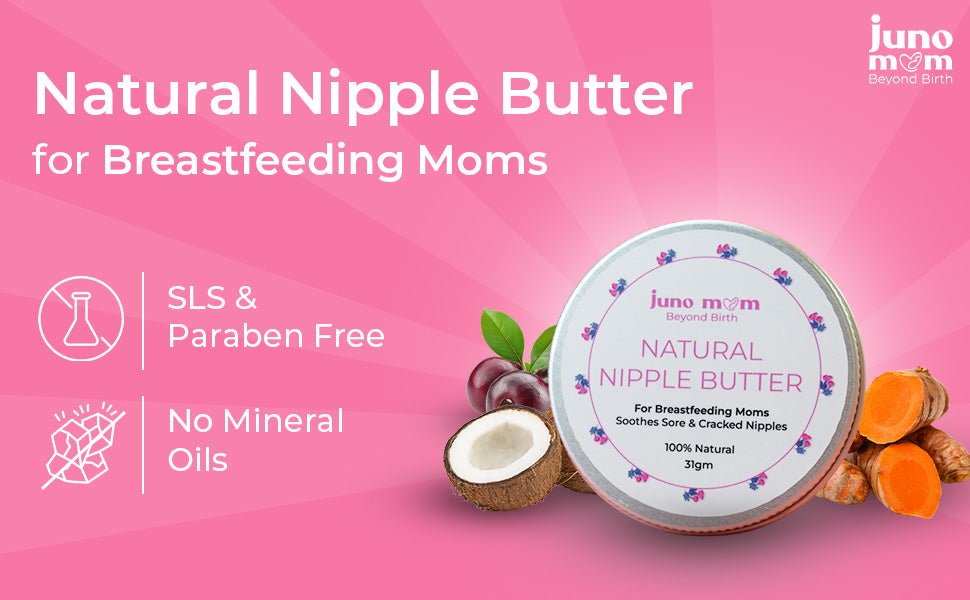 Juno Mom Natural Nipple Butter Fast-Absorbing Moisturizer 7 Natural Oils 2.65lb