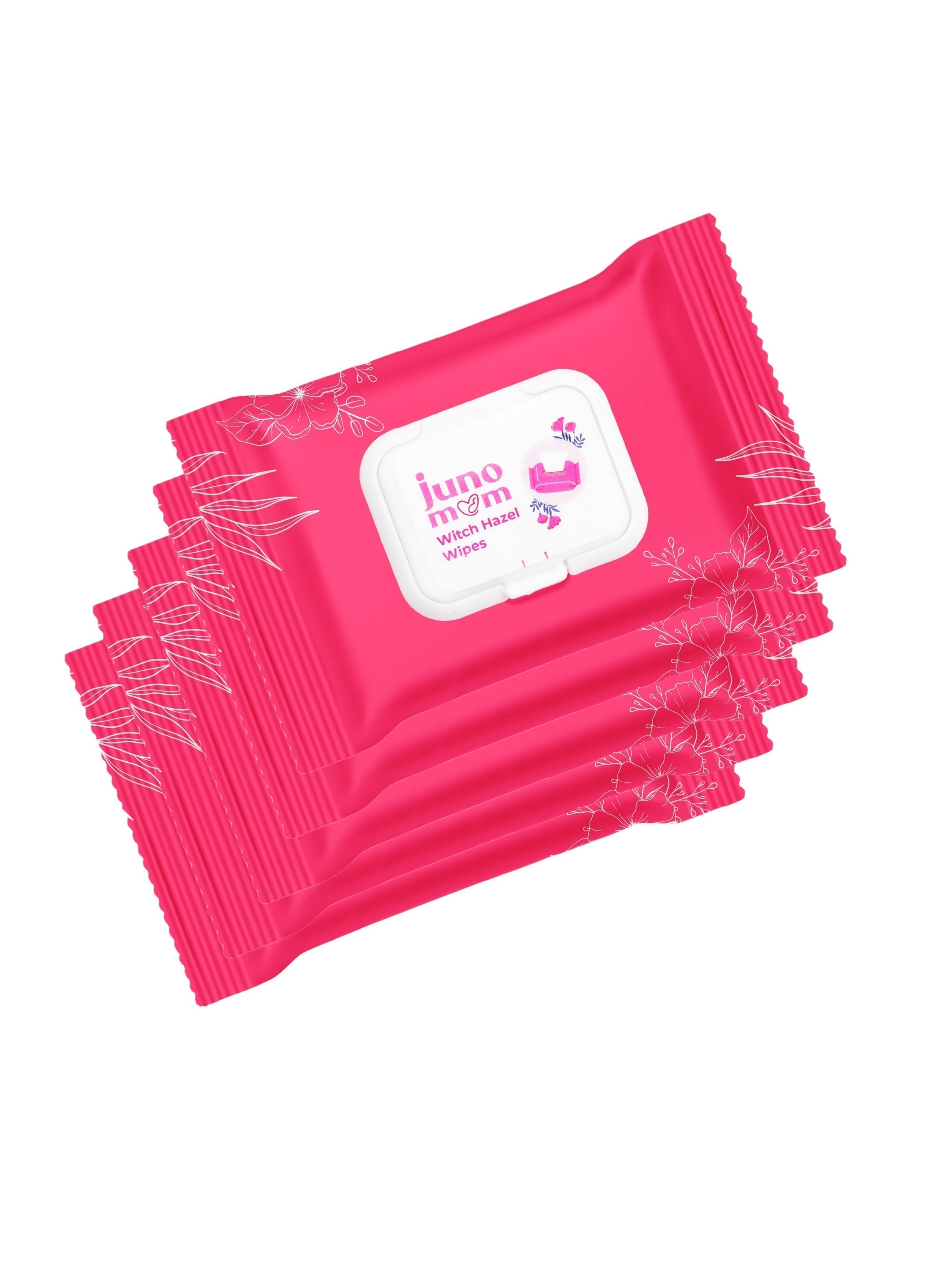 Juno Mom Witch-Hazel Wipes Instant Cooling Wet Wipes 100 Pulls Pack of 5