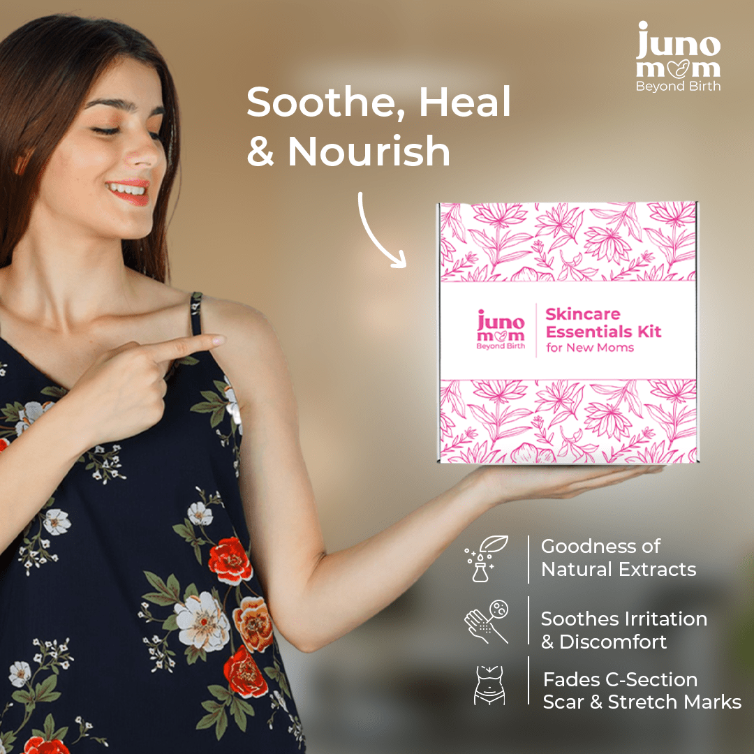 Juno Mom Skincare Essentials Kit Postpartum Recovery 4 Products 1.72lb