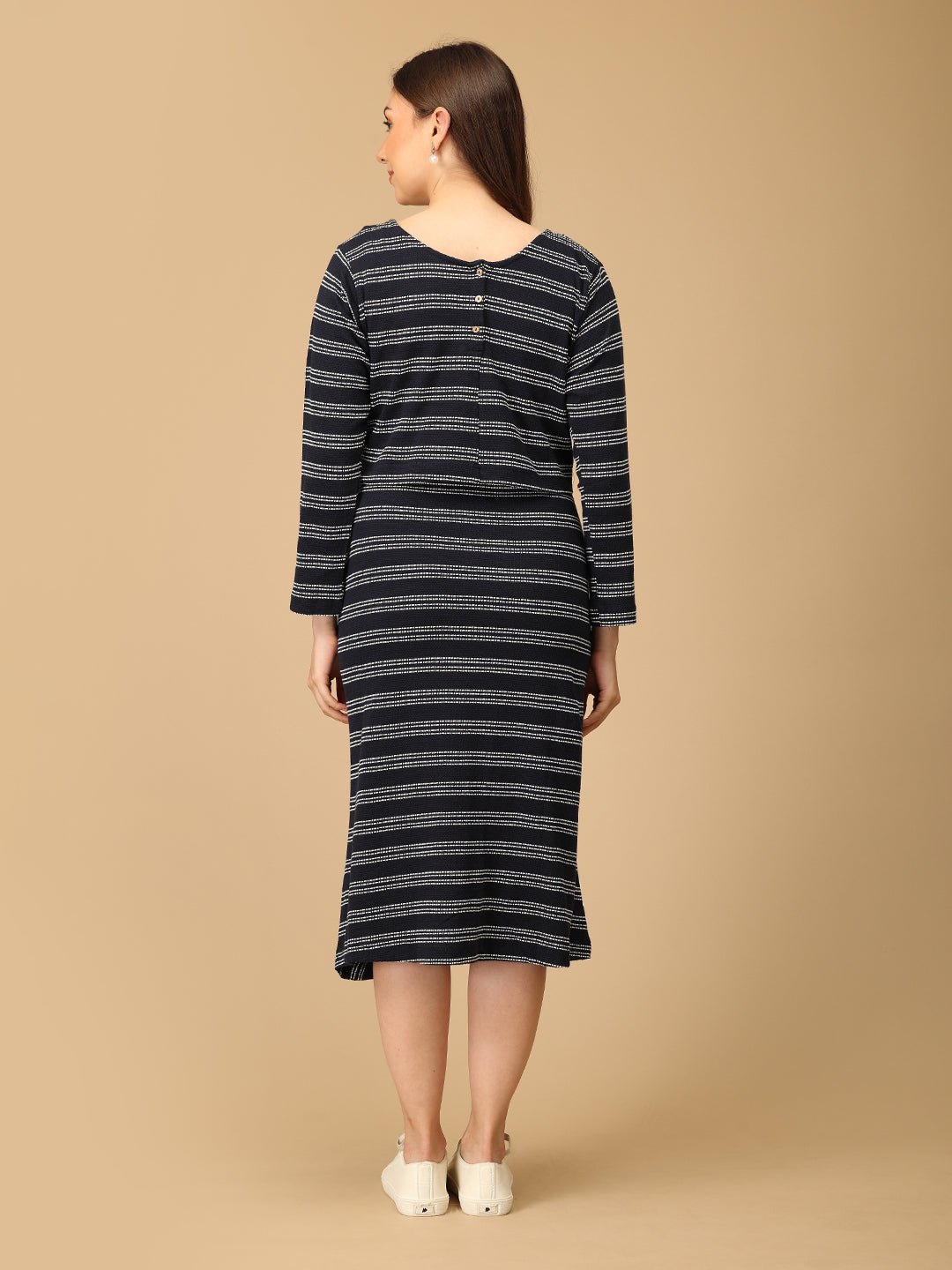  Just My Stripe Maternity and Nursing Dress Multi