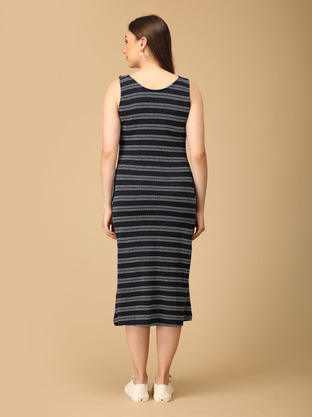  Just My Stripe Maternity and Nursing Dress Multi