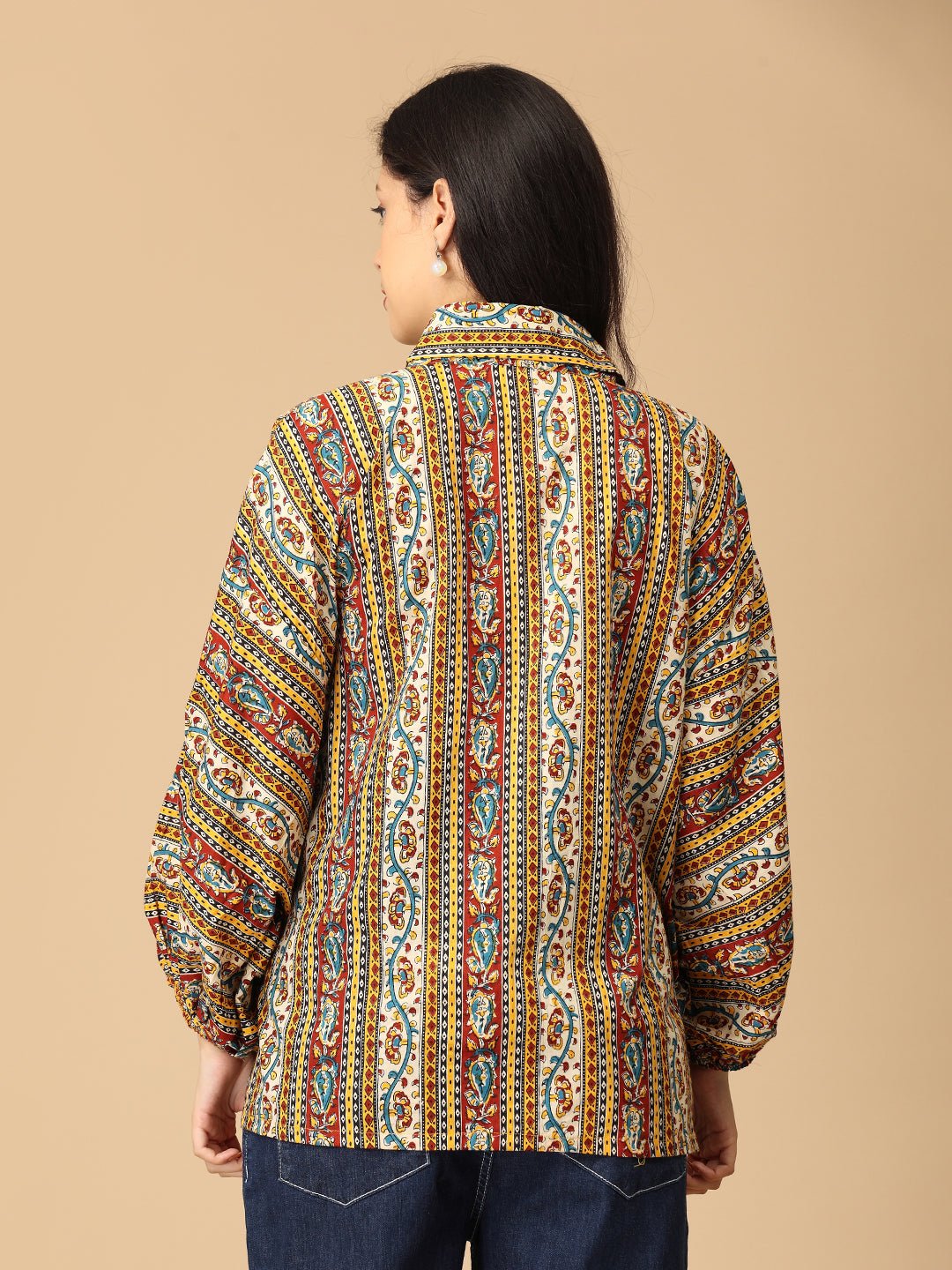  Kalavriti Maternity and Nursing Oversized Shirt Multi