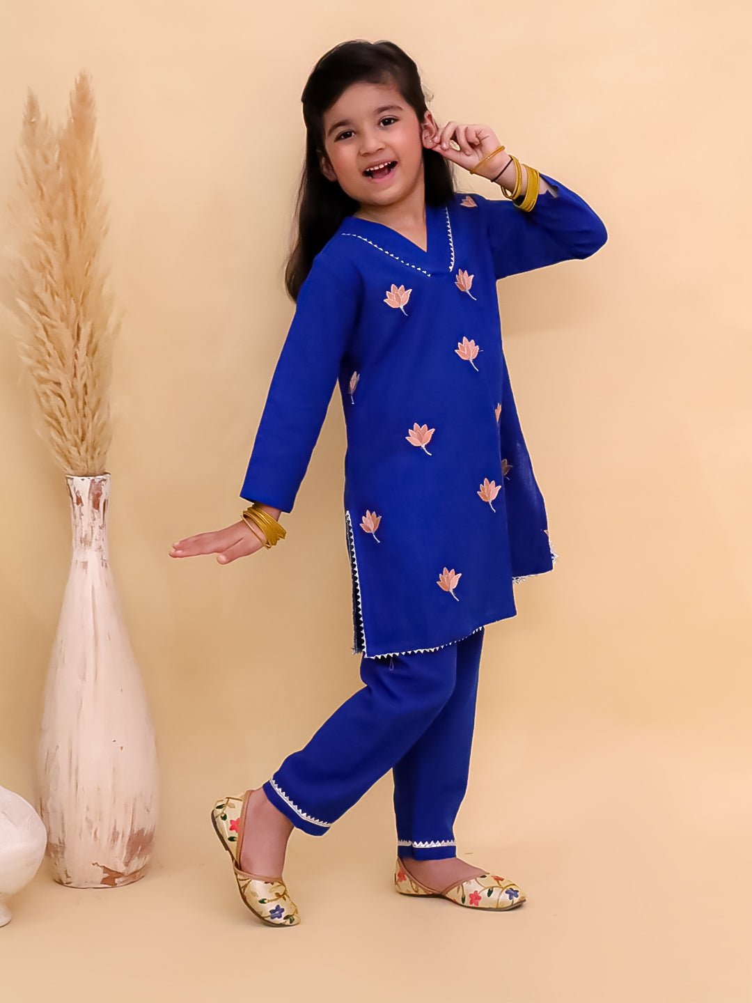 Kamal Vatika Embroidered Kurta Set Girls Anarkali Sharara Set For Babies