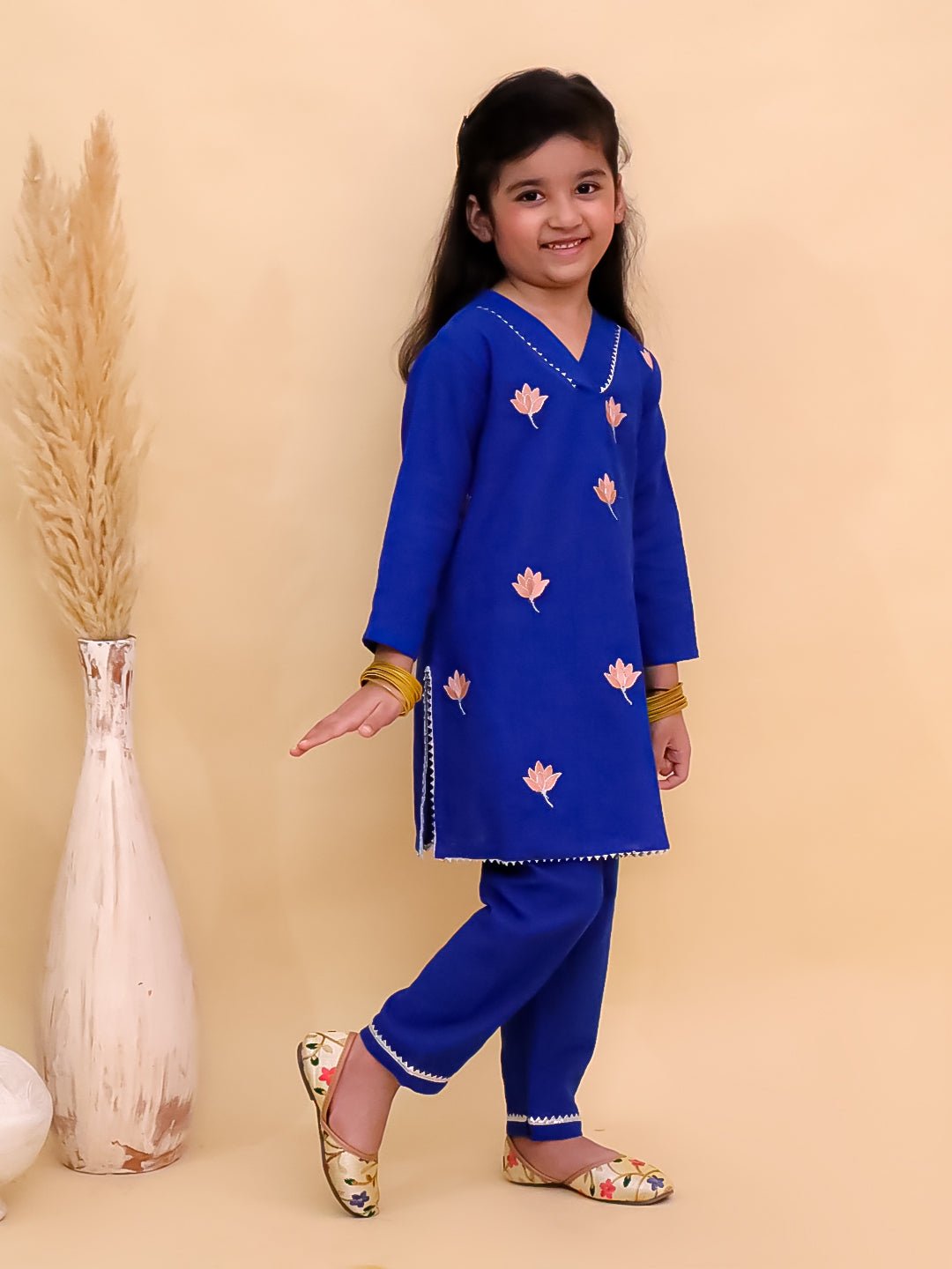 Kamal Vatika Embroidered Kurta Set Girls Anarkali Sharara Set For Babies