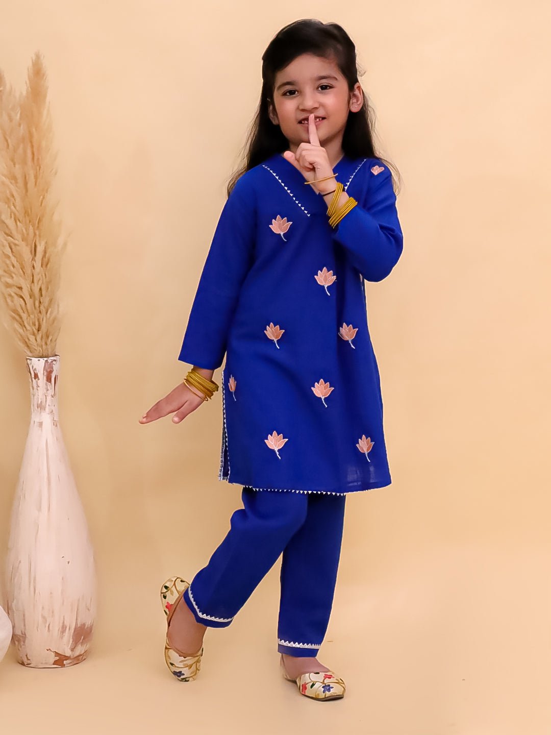 Kamal Vatika Embroidered Kurta Set Girls Anarkali Sharara Set For Babies