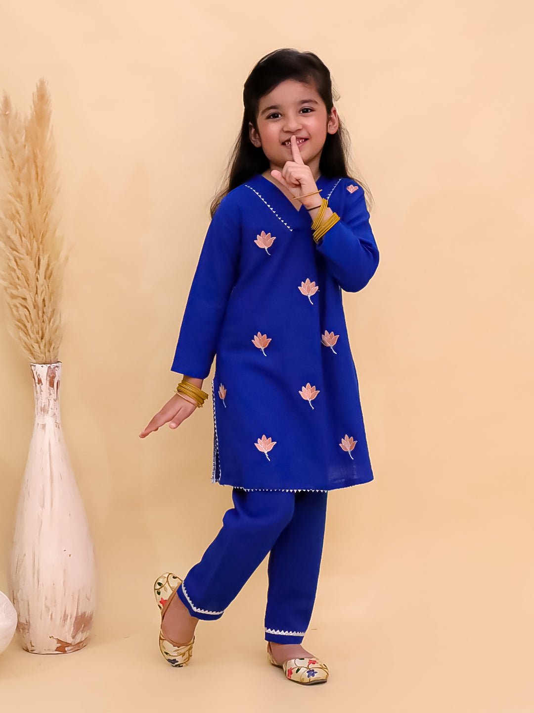 Kamal Vatika Embroidered Kurta Set Girls Anarkali Sharara Set For Babies