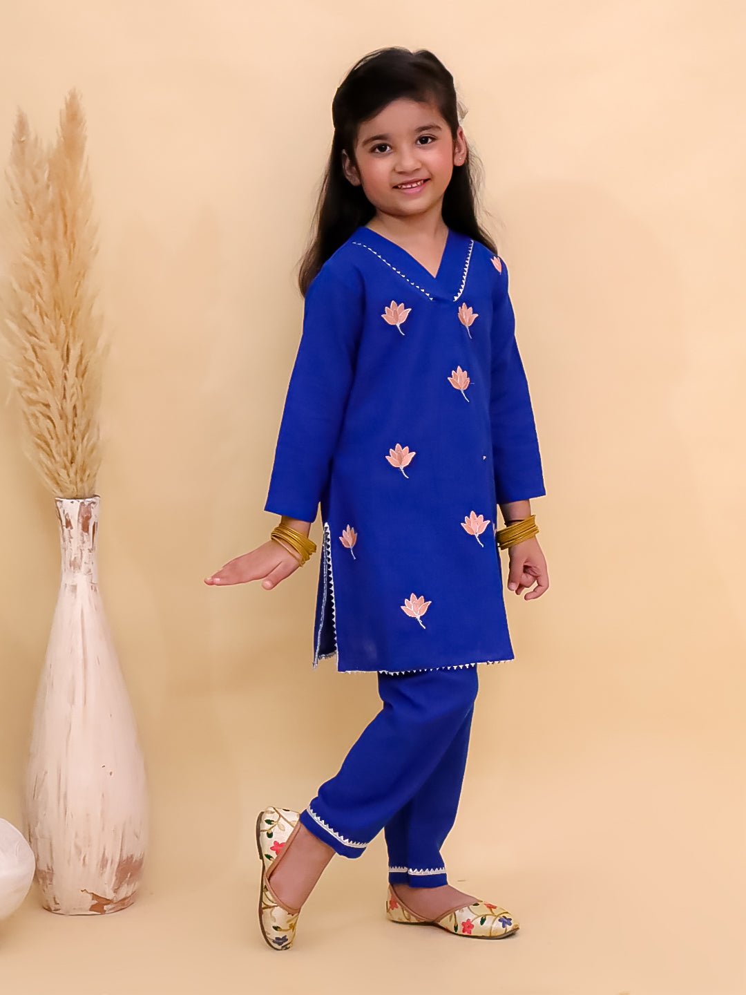 Kamal Vatika Embroidered Kurta Set Girls Anarkali Sharara Set For Babies