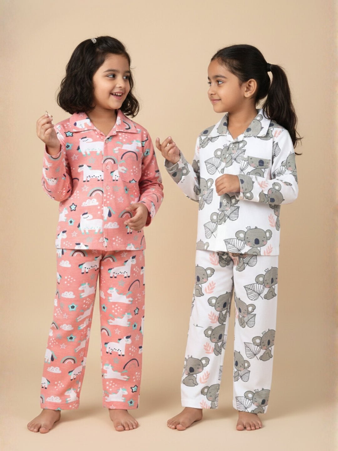  Multicolor Baby Koala Magical Unicorn Pajama Set Combo