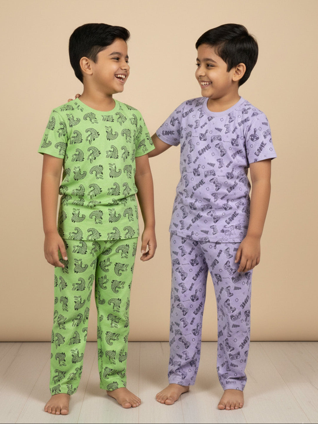  Happy Gator Game Snooze Cotton Pajama Set
