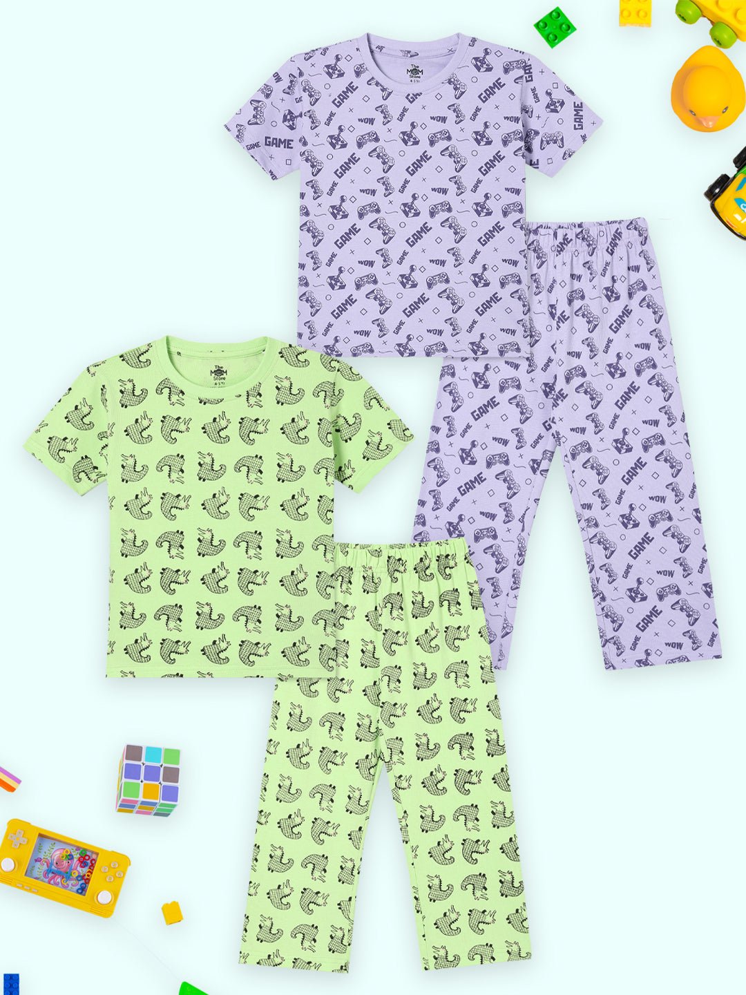  Happy Gator Game Snooze Cotton Pajama Set