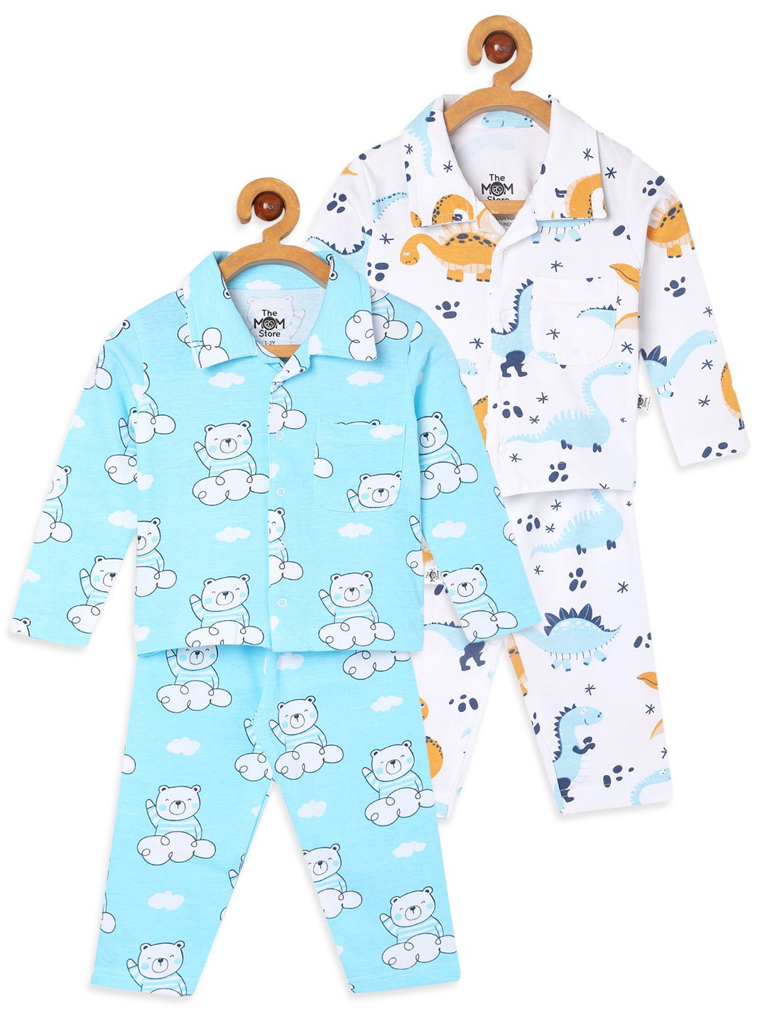  Dino Trip Hello Bear Pajama Set Combo For Kids