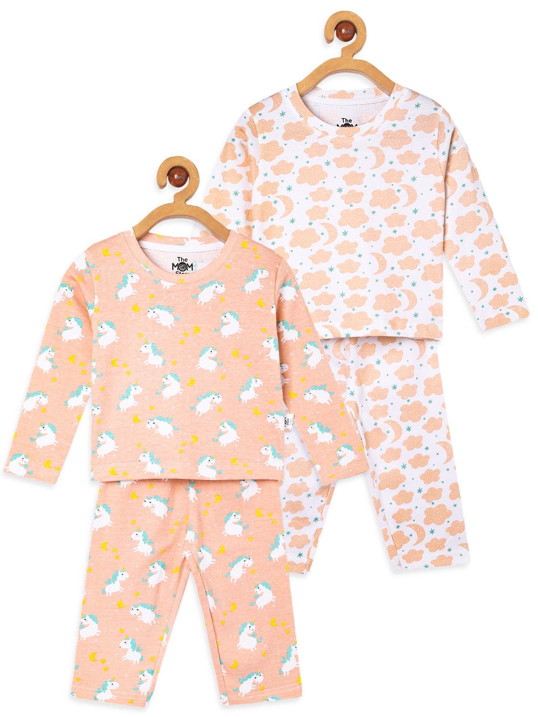 Multicolor Dreamy Unicorn Sweet Dreams Pajama Set For Kids