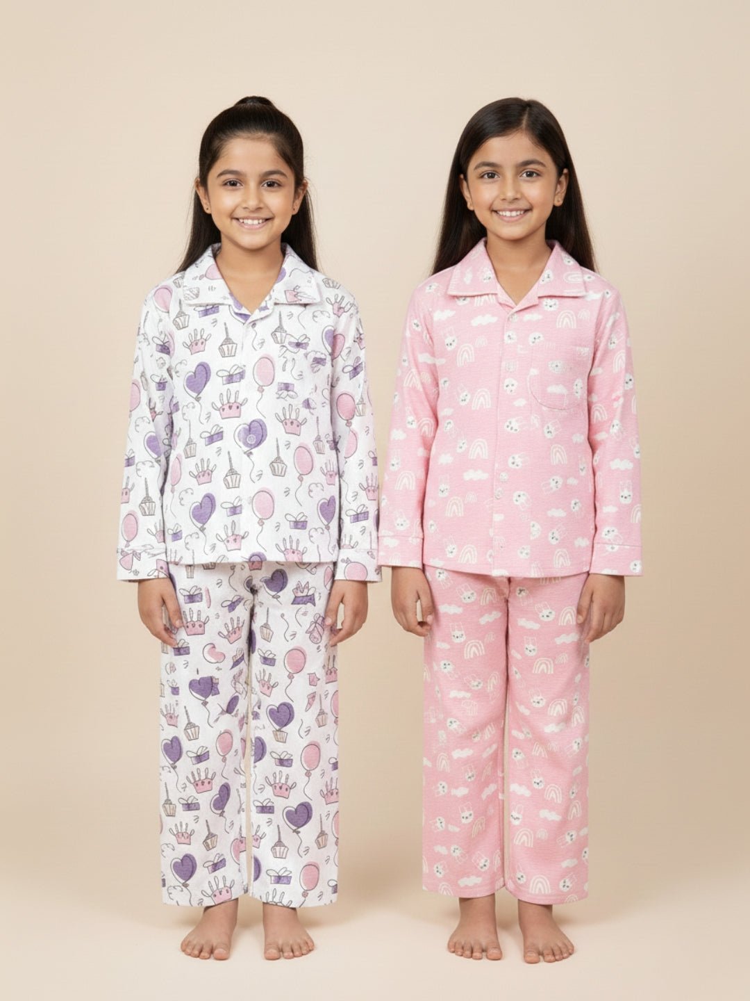  Princess Party Cutey Bunny Kids Pajama Set Combo