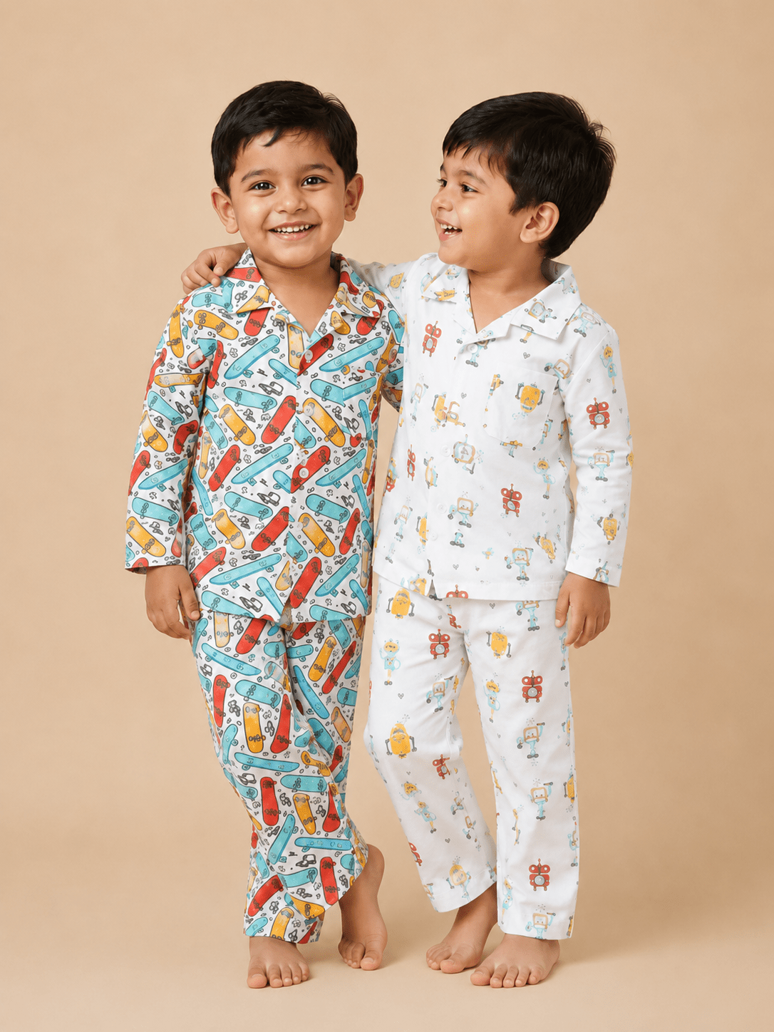 Ready To Skate & Robo Club Pajama Set For Kids