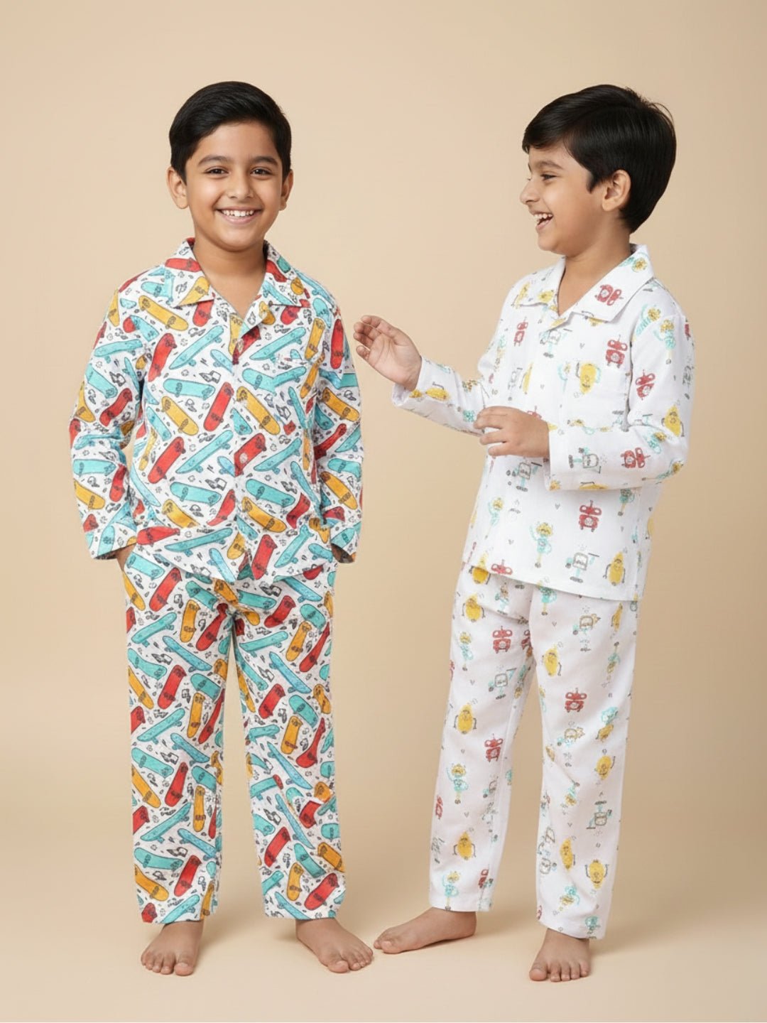 Ready To Skate & Robo Club Pajama Set For Kids