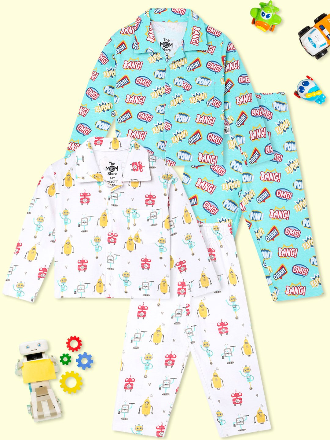  Robo Club Mighty Fighter Kids Pajama Set Combo