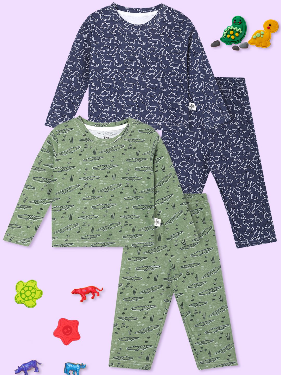  Alligator and Dinos Rule Kids Pajama Set
