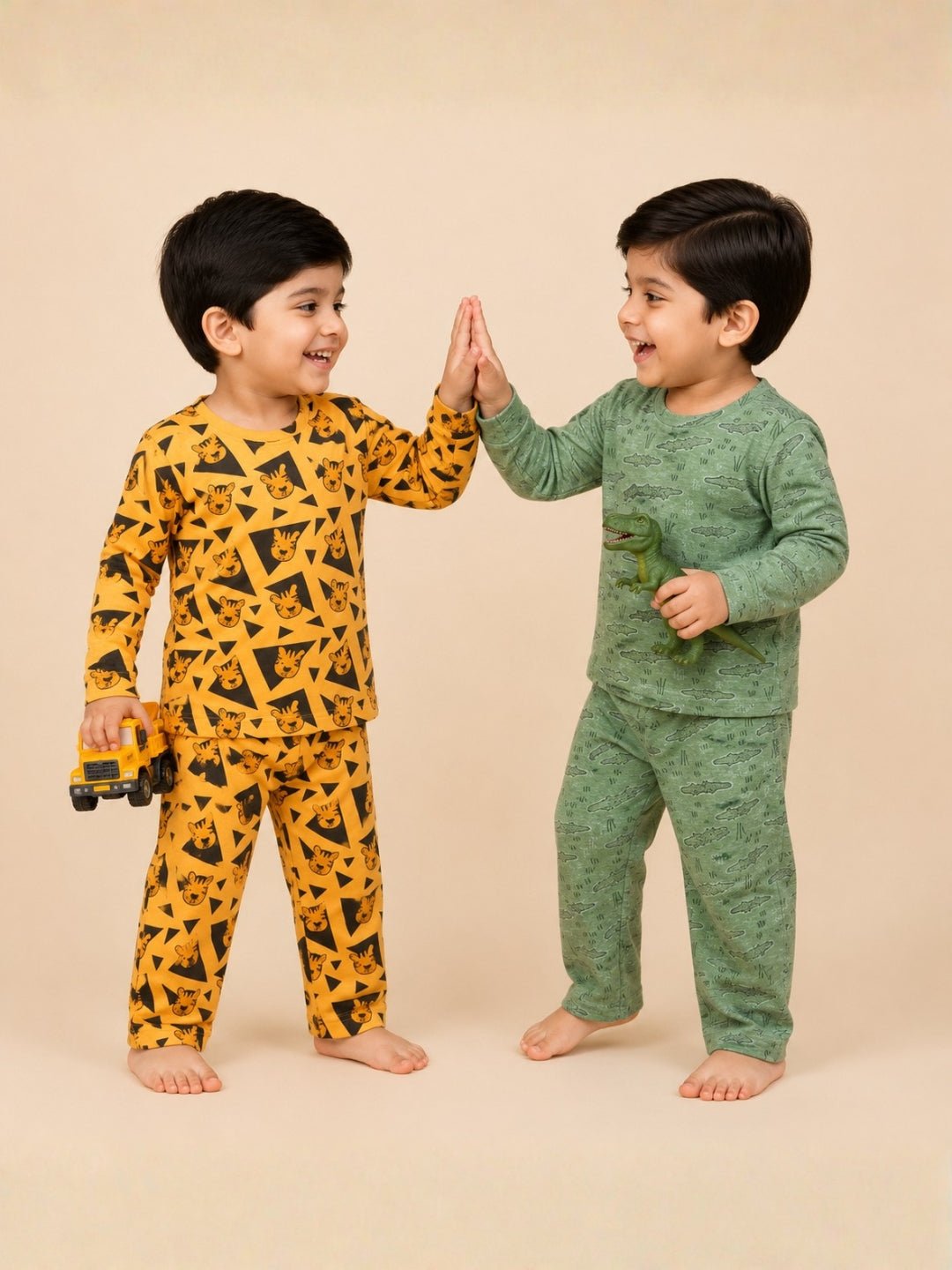 Multicolor Tiger Tales Alligator Pajama Set For Kids