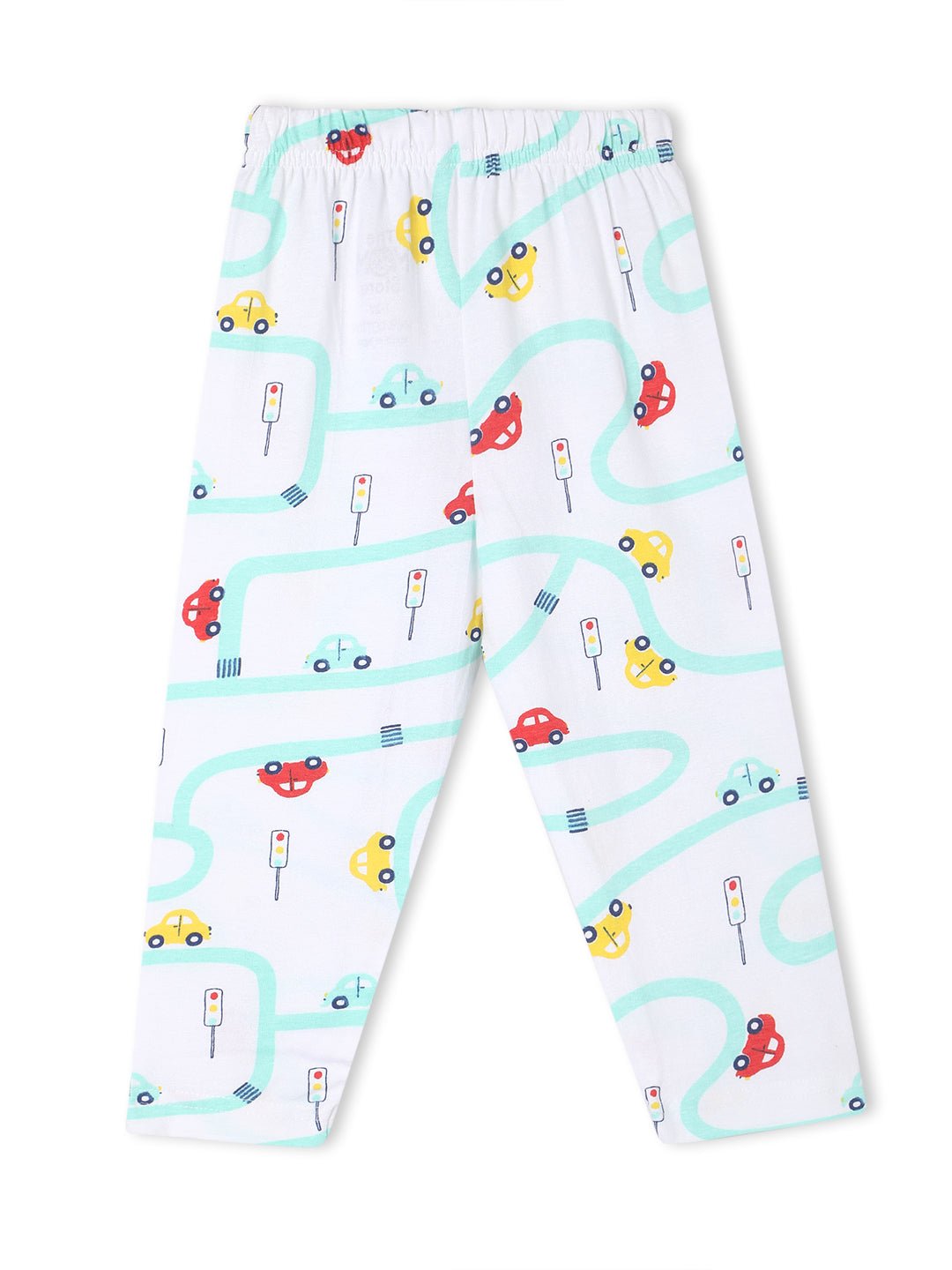 Multicolor City Drive Space Air Pajama Set Combo For Kids