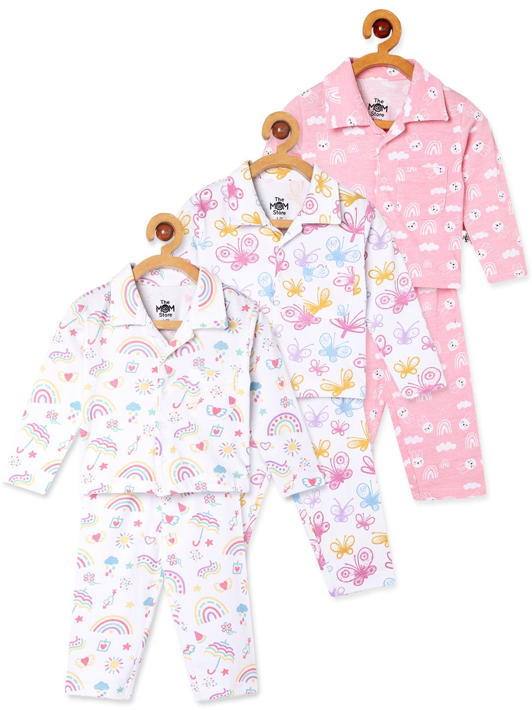  Spring Wings Sunshine Rainbow Cutey Bunny Pajama Set