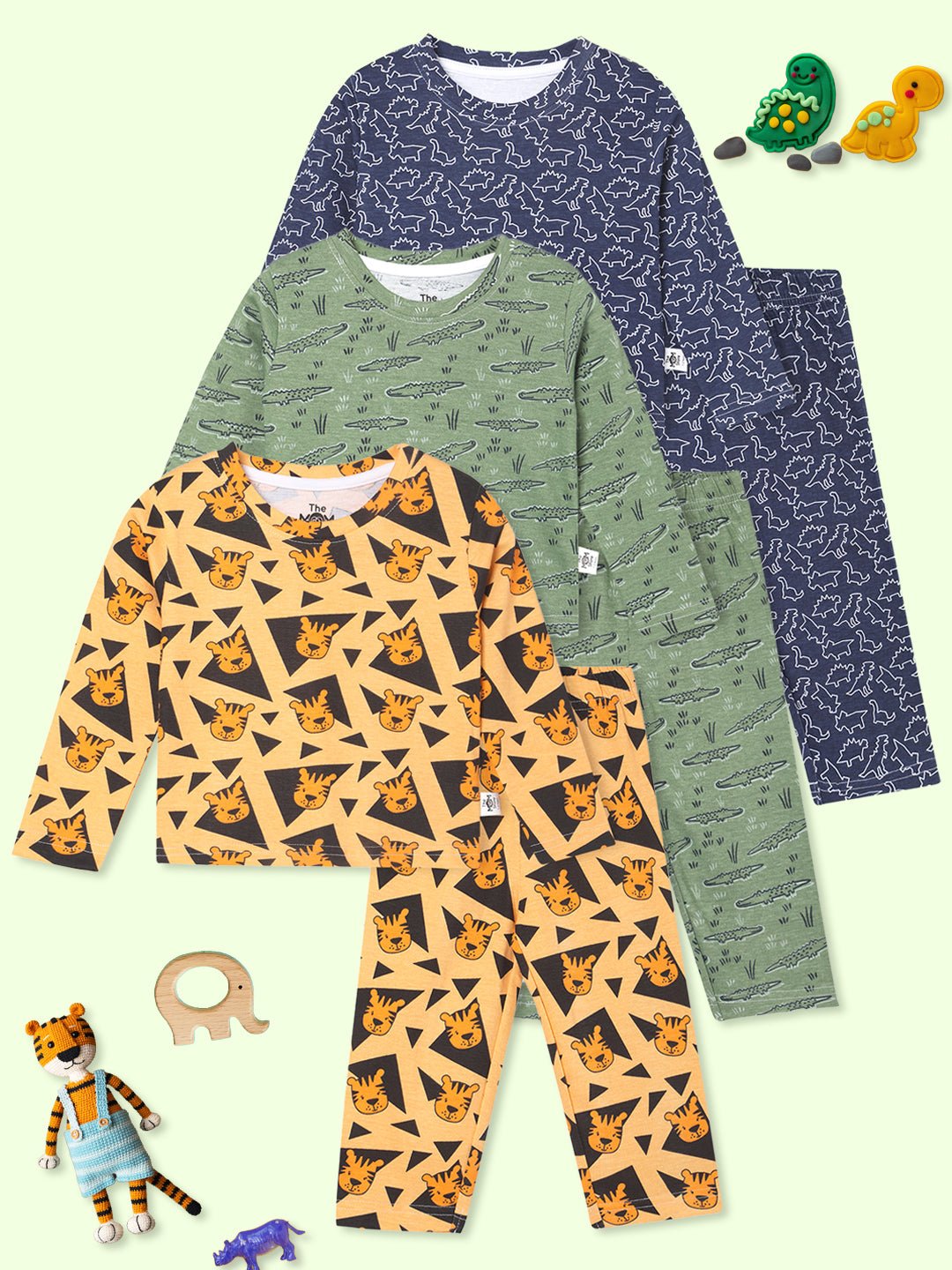  Tiger Tales Alligator Dinos Rule Kids Pajama Set Combo