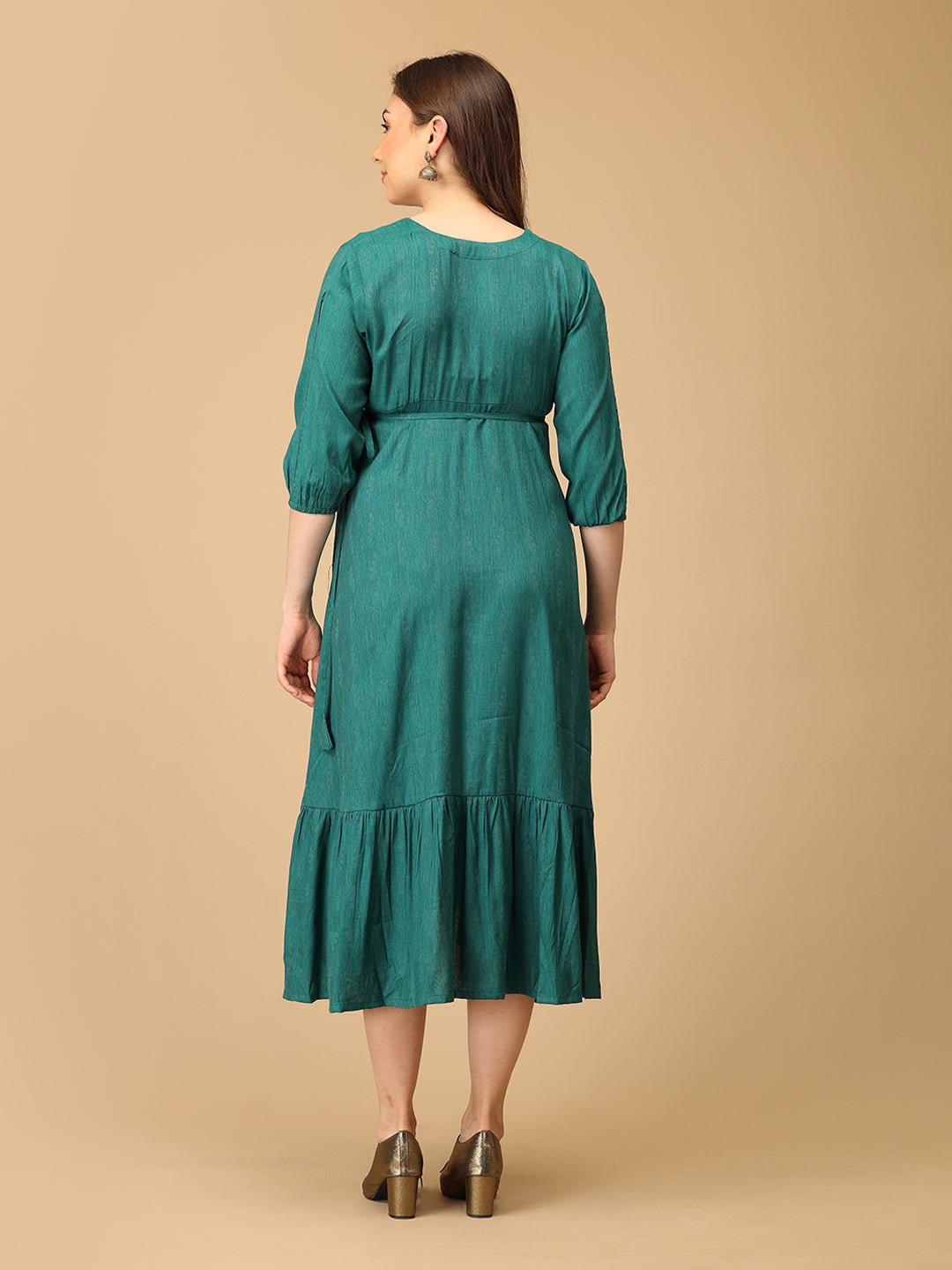  Lagoon Swing Maternity and Nursing Wrap Dress Teal