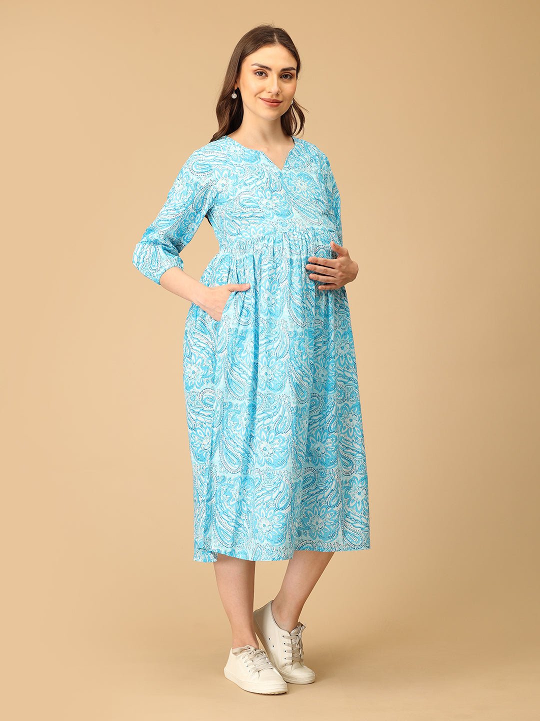  Lagoon Tales Maternity and Nursing Dress Multi