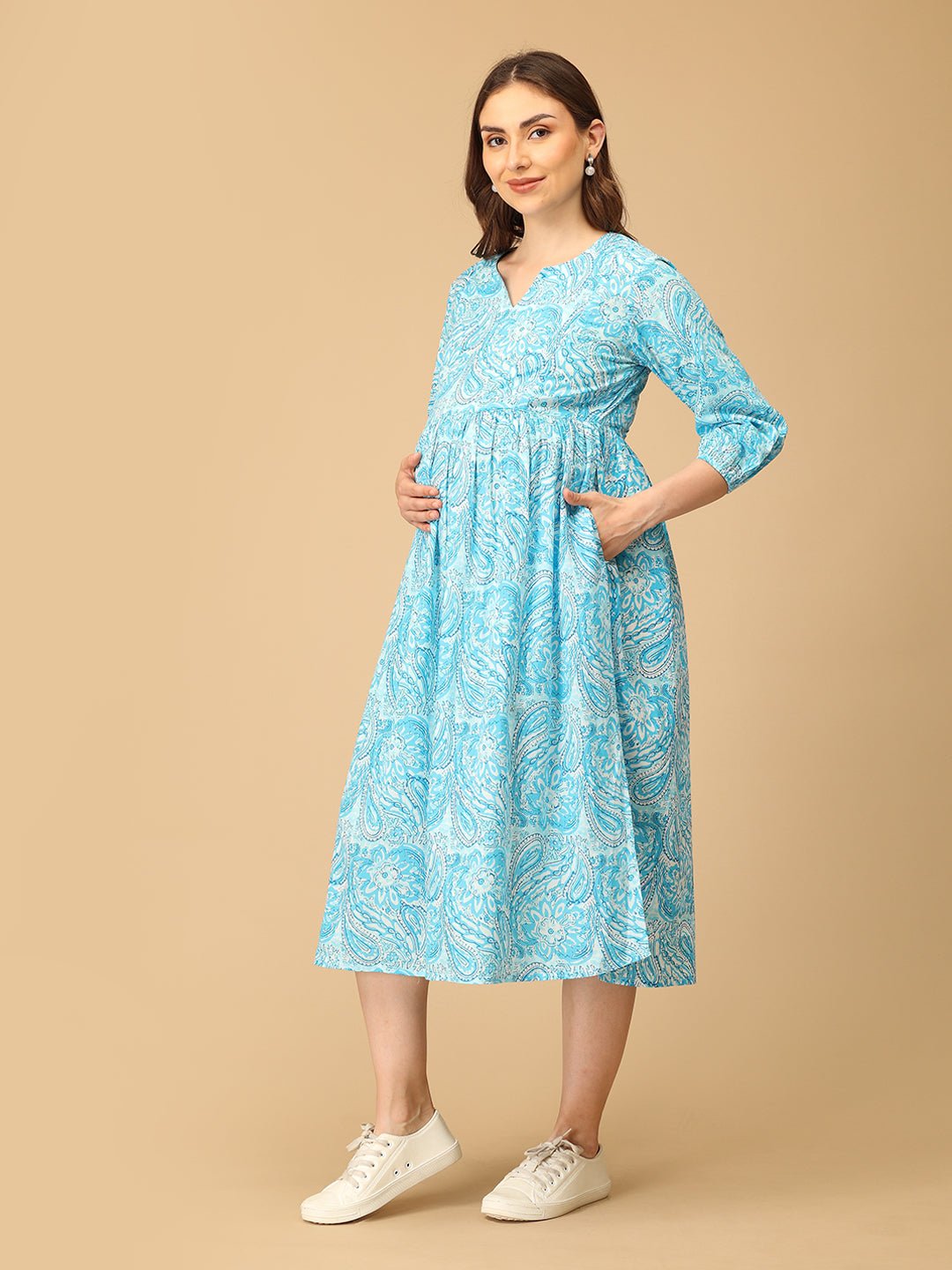  Lagoon Tales Maternity and Nursing Dress Multi