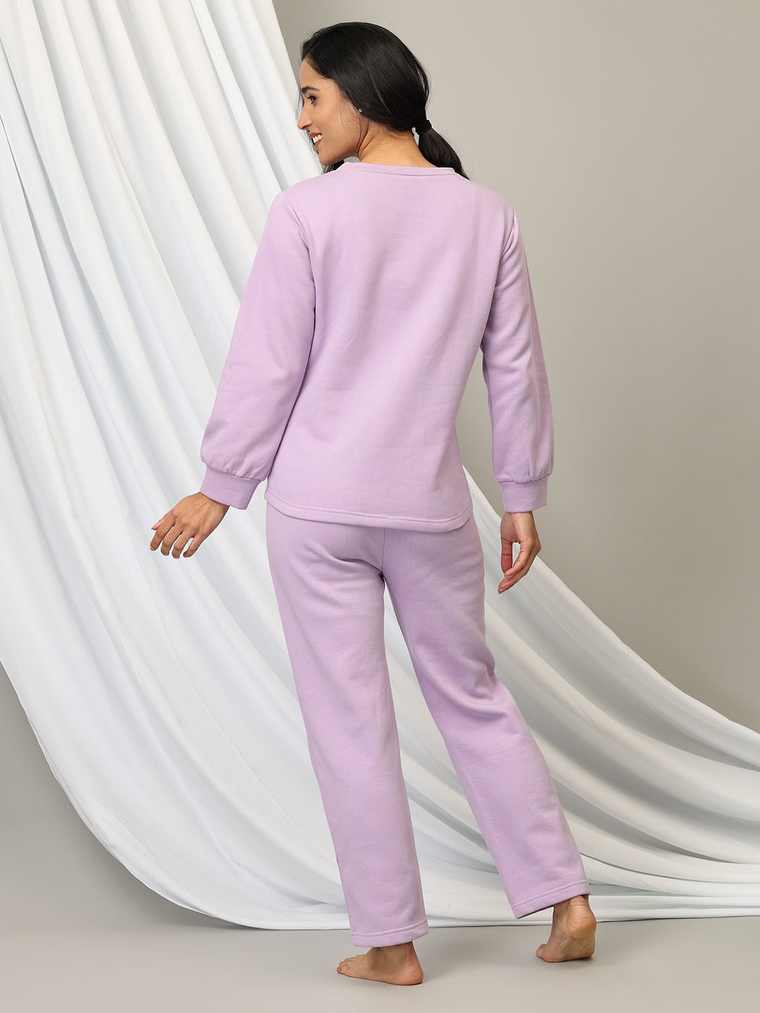  Lavender Lush Maternity and Nursing Pajama Loungewear Set Purple