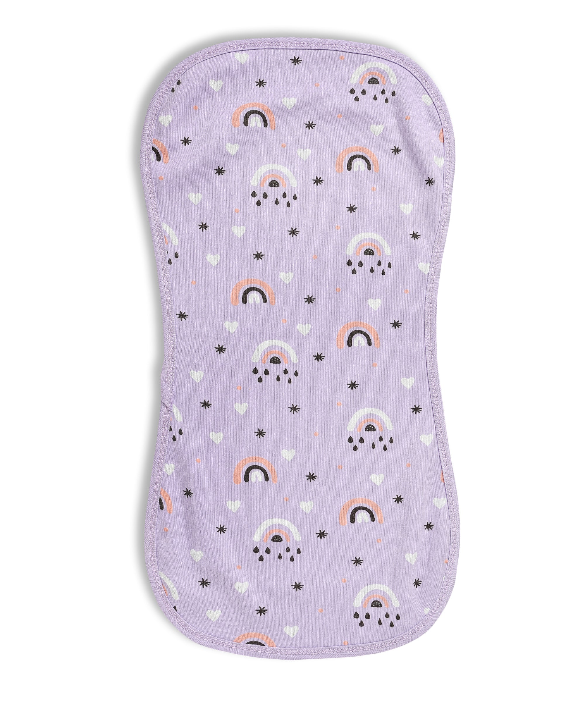 Lavender Twinkle 100% Cotton Muslin Burp Cloth For Babies