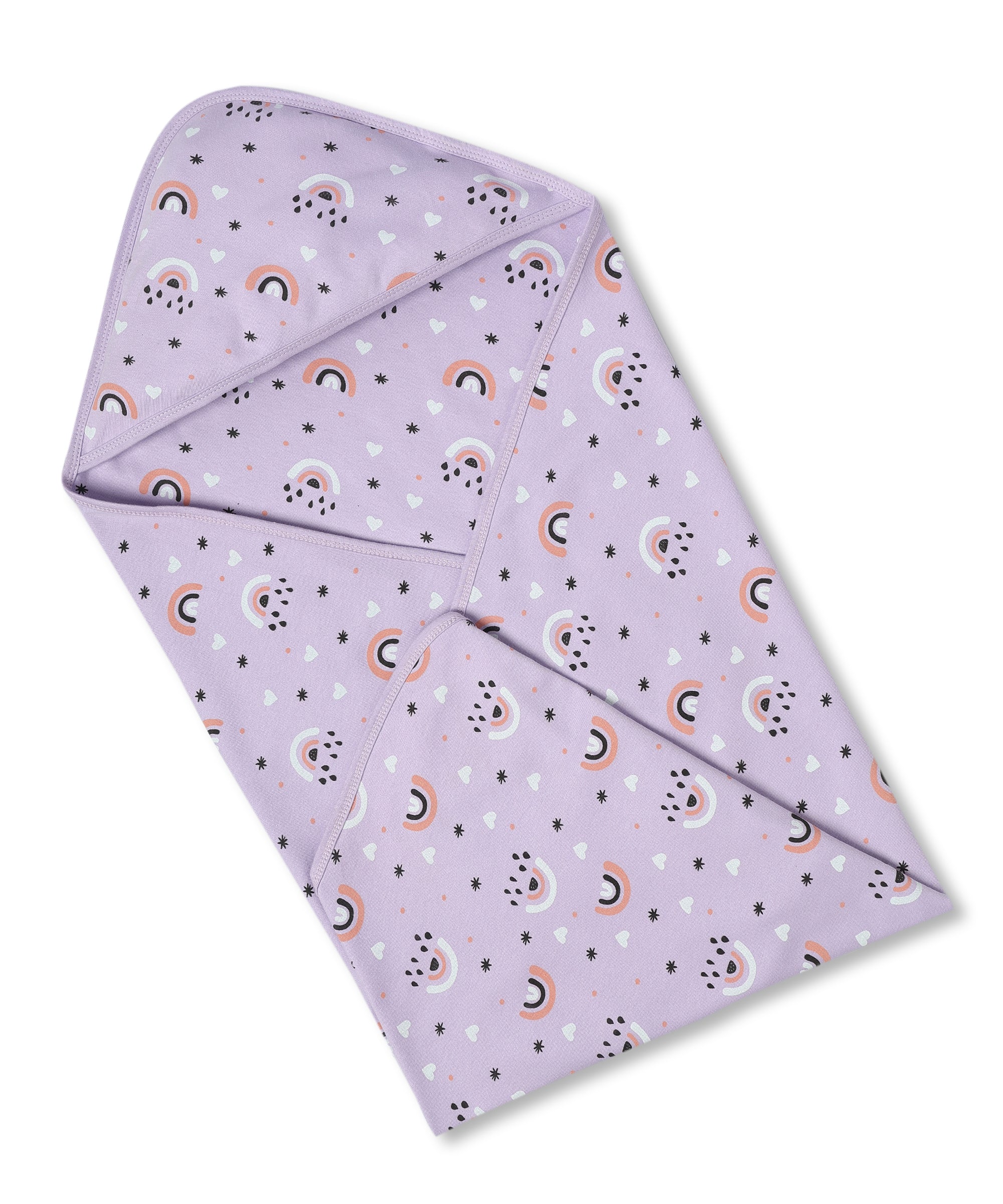 Lavender Twinkle Hooded Towel Blanket For Kids