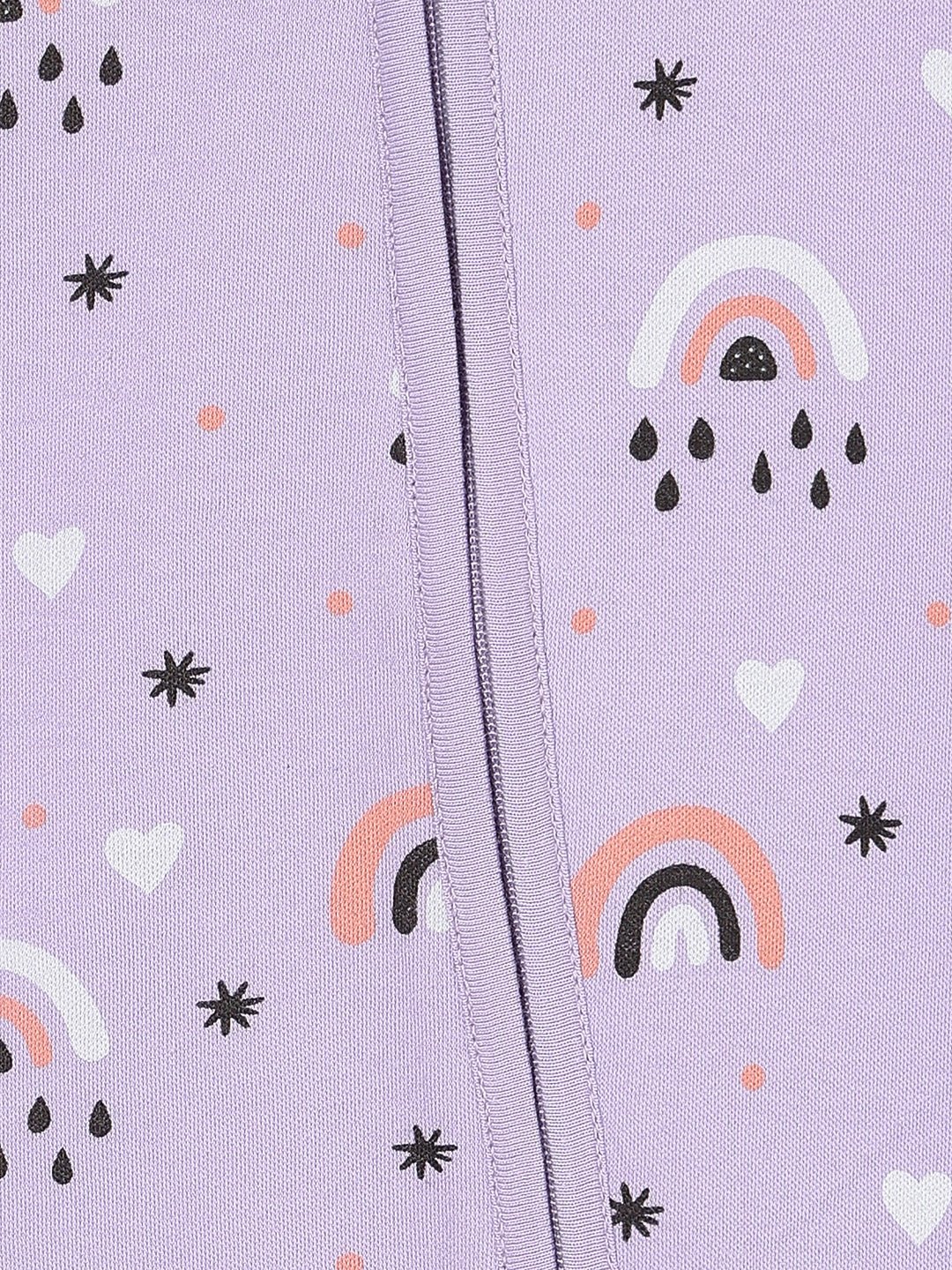  Lavender Twinkle Infant Zipper Romper