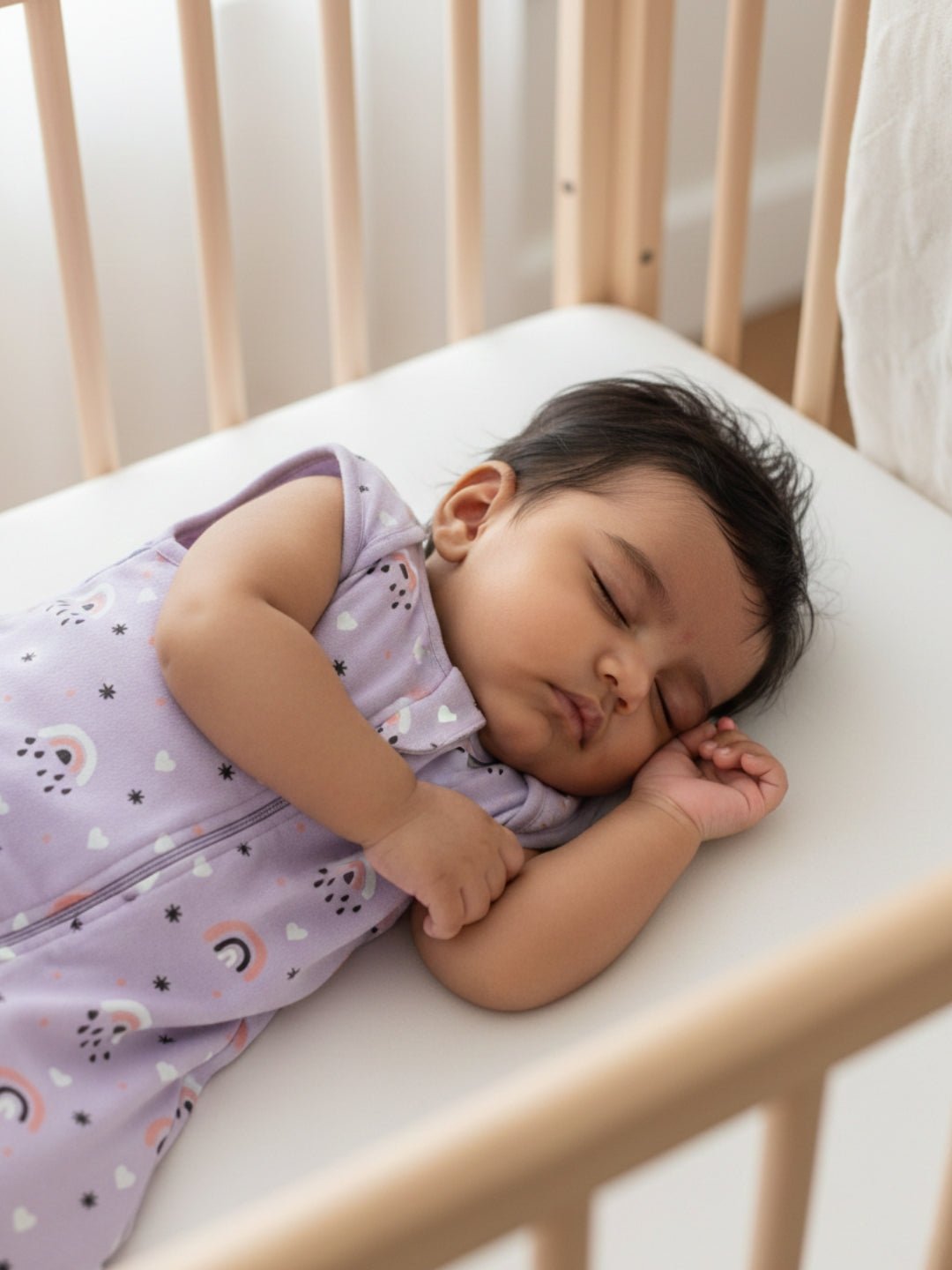 Lavender Twinkle 2 Way Zipper Organic Cotton Sleeping Bag For Babies