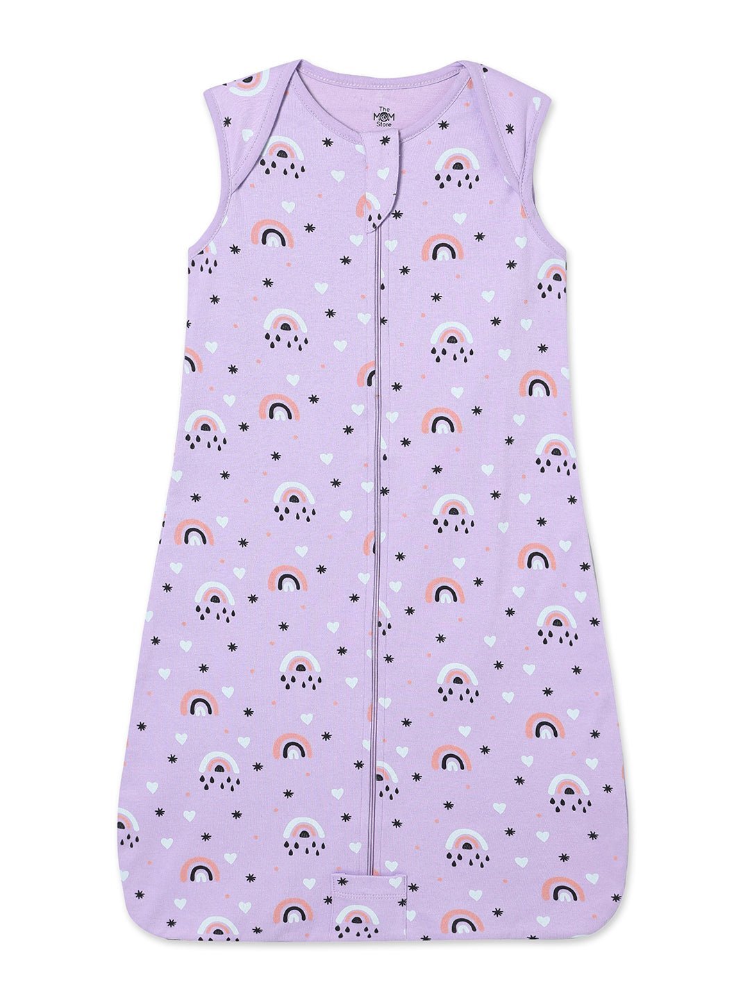 Lavender Twinkle 2 Way Zipper Organic Cotton Sleeping Bag For Babies