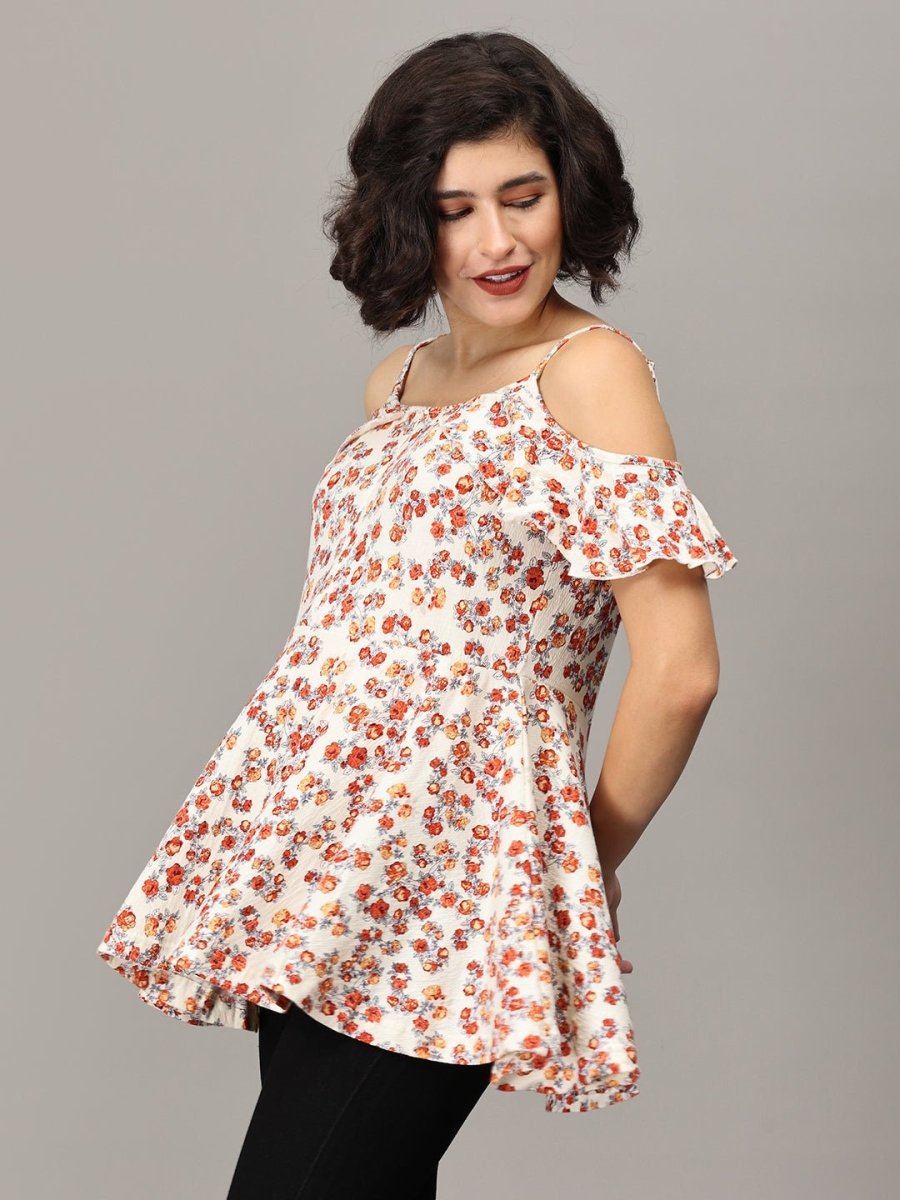  Lavishly Loved Floral Maternity and Nursing Top Cream
