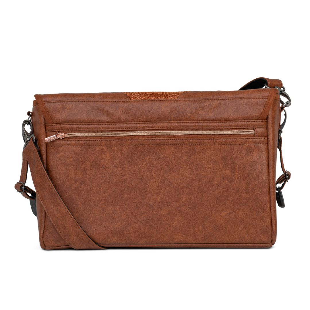 Leclerc Hexagon Diaper Bag Heritage Sport Brown 14.17x12.99x5.51in 1.54lb