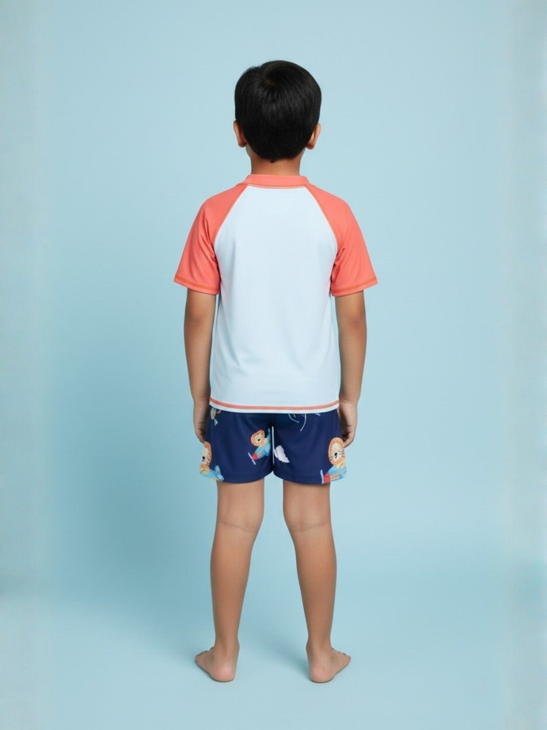Leo Sky Explorer Boys T-shirt And Short Swim Set