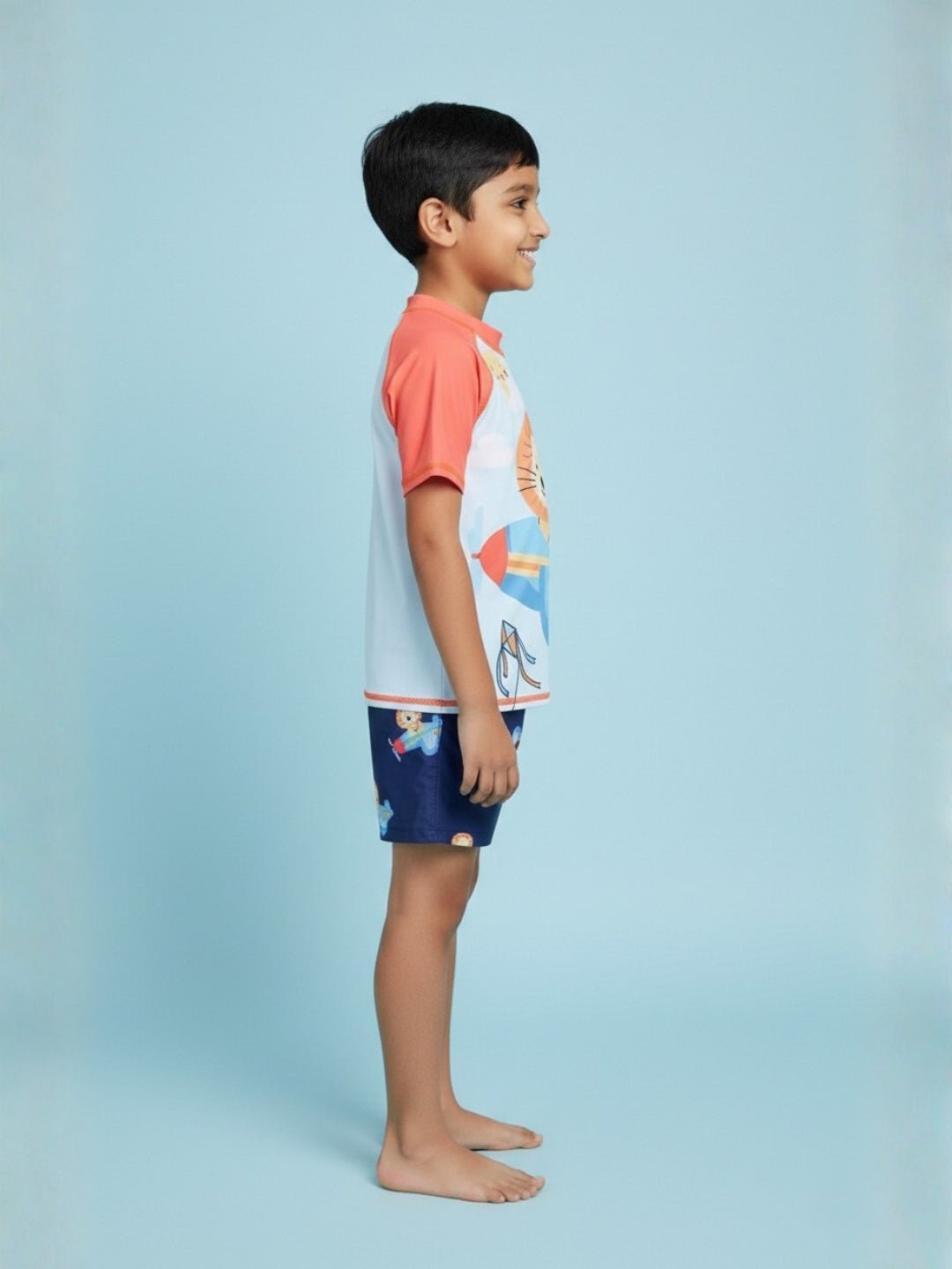 Leo Sky Explorer Boys T-shirt And Short Swim Set