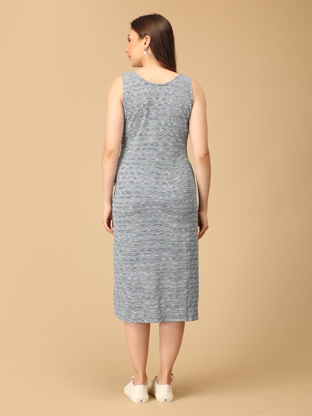  Lines & Layers Maternity and Nursing Dress Multi