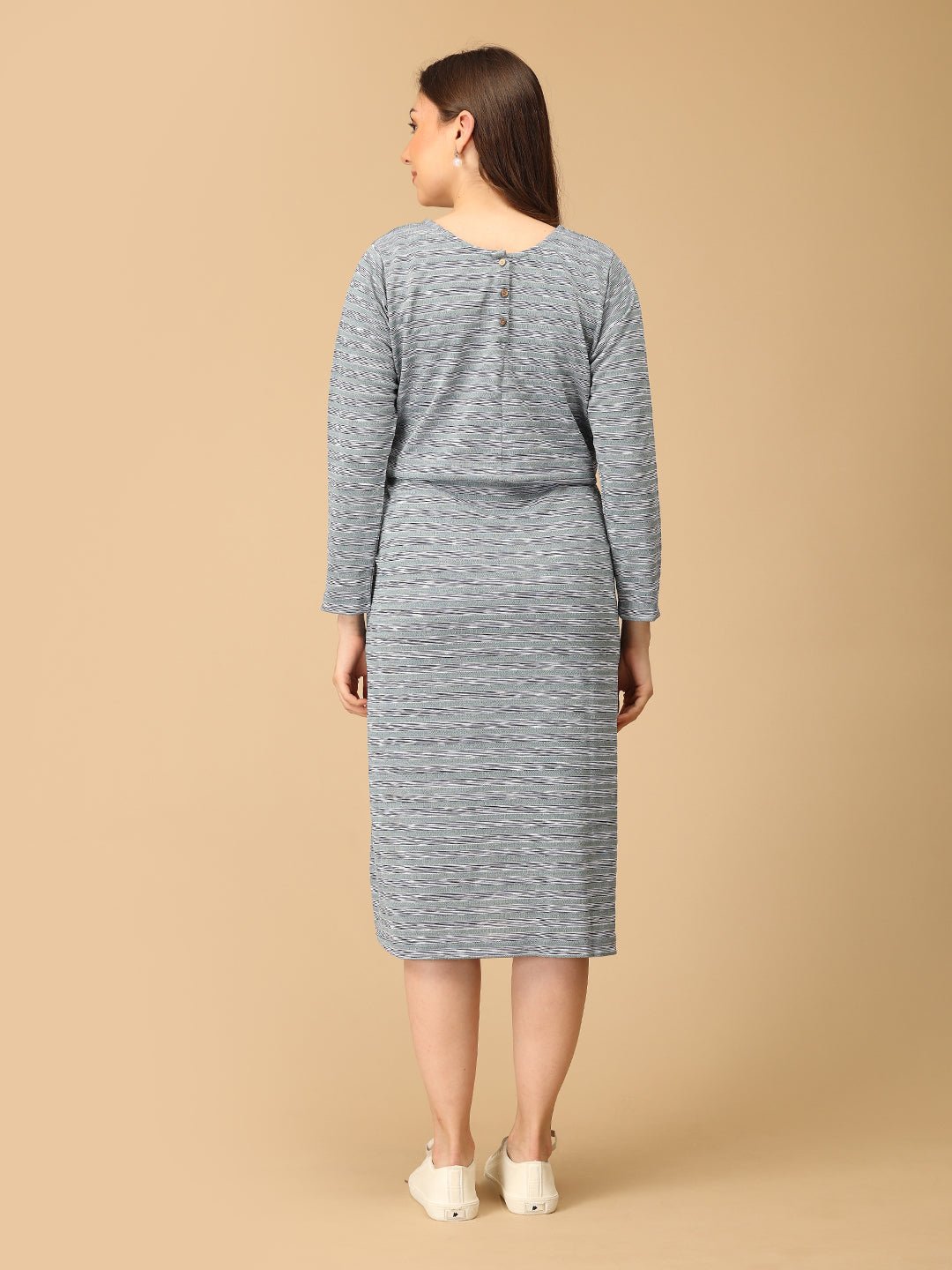  Lines & Layers Maternity and Nursing Dress Multi